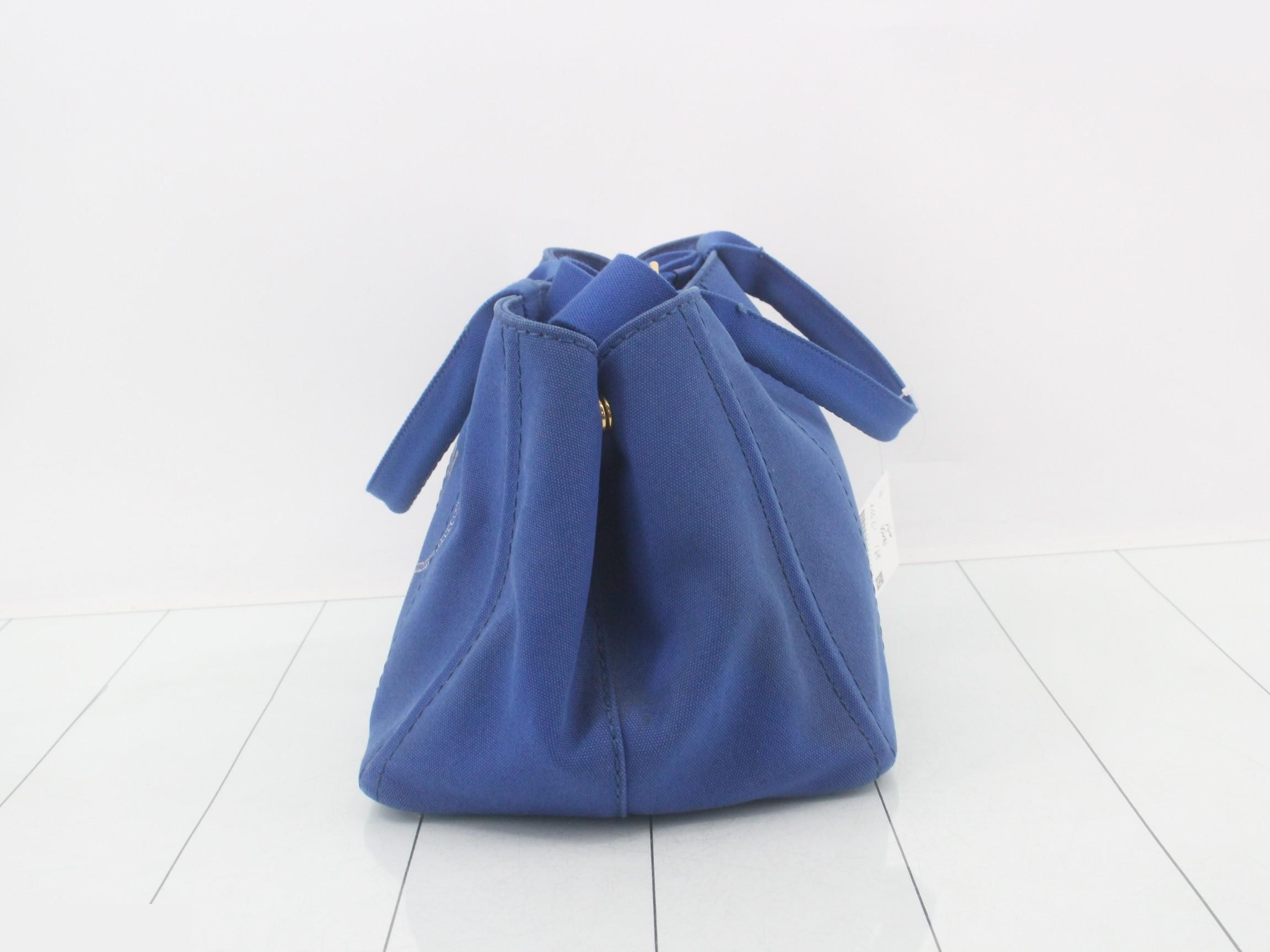 Canapa Tote Bag, Canvas, Blue — view 3