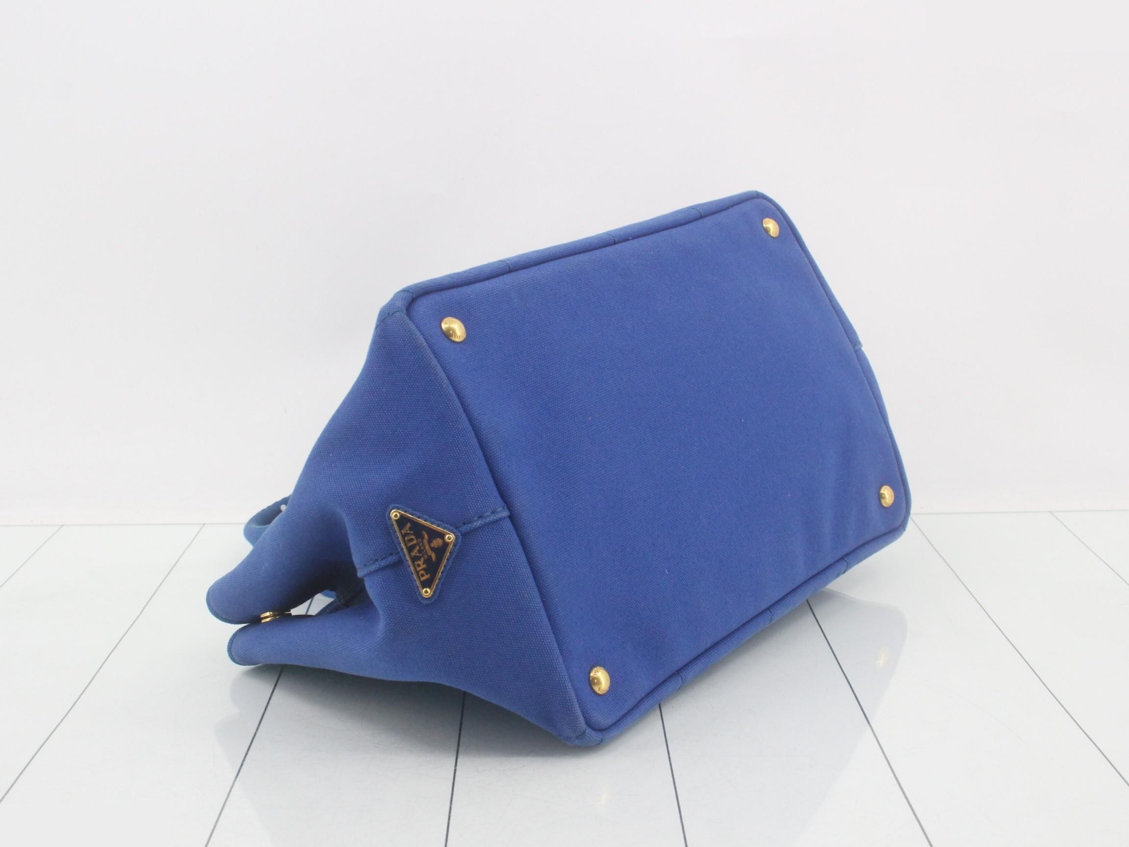 Canapa Tote Bag, Canvas, Blue — view 5