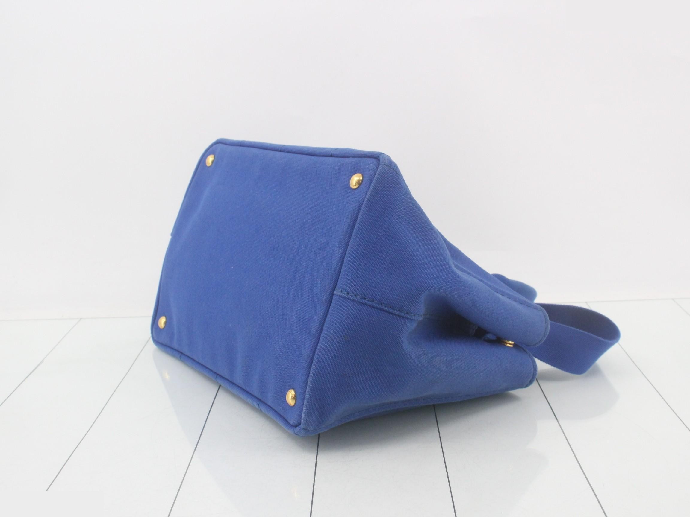 Canapa Tote Bag, Canvas, Blue — view 6