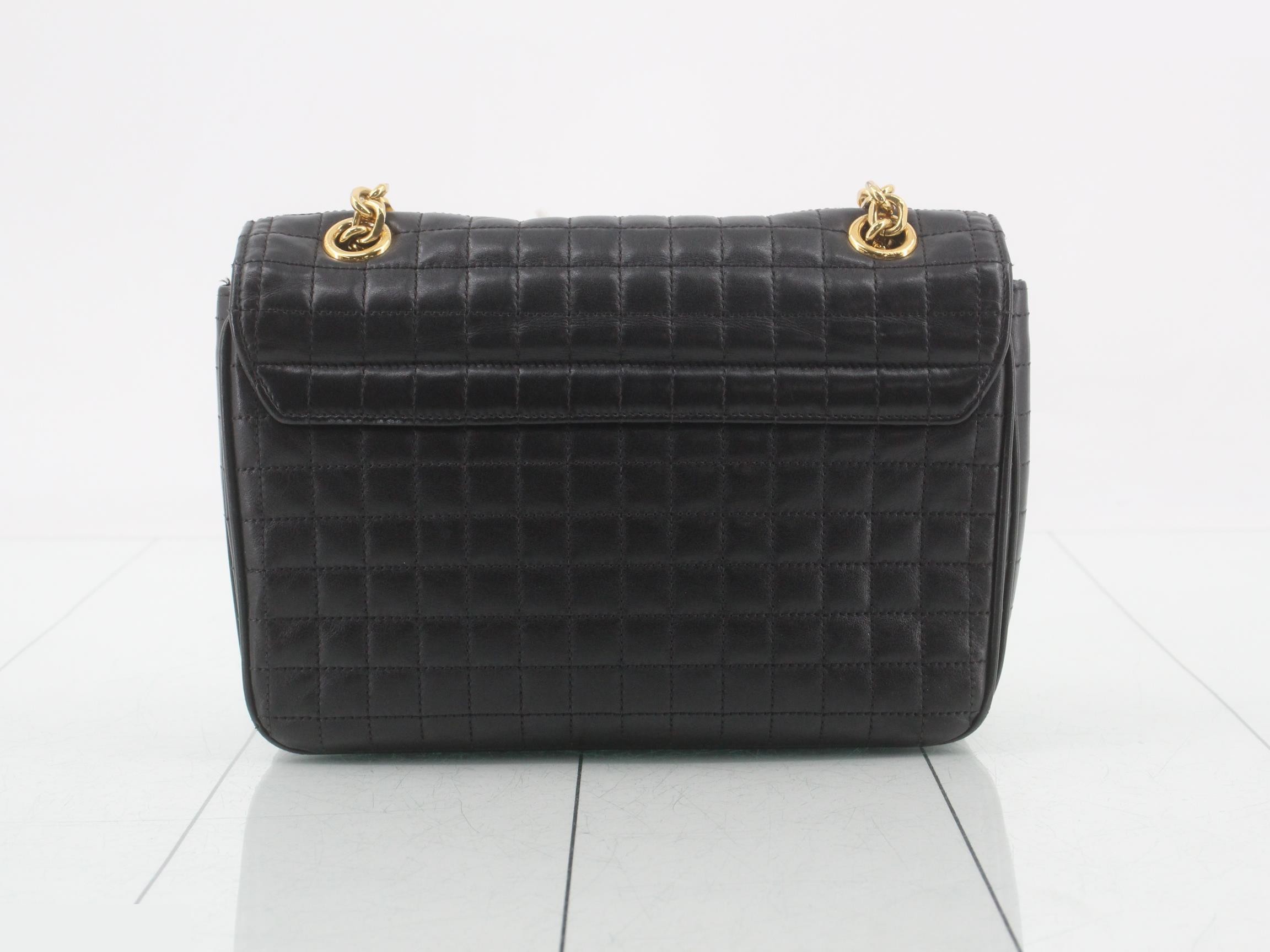 C Medium Leather Chain Shoulder Bag — view 2