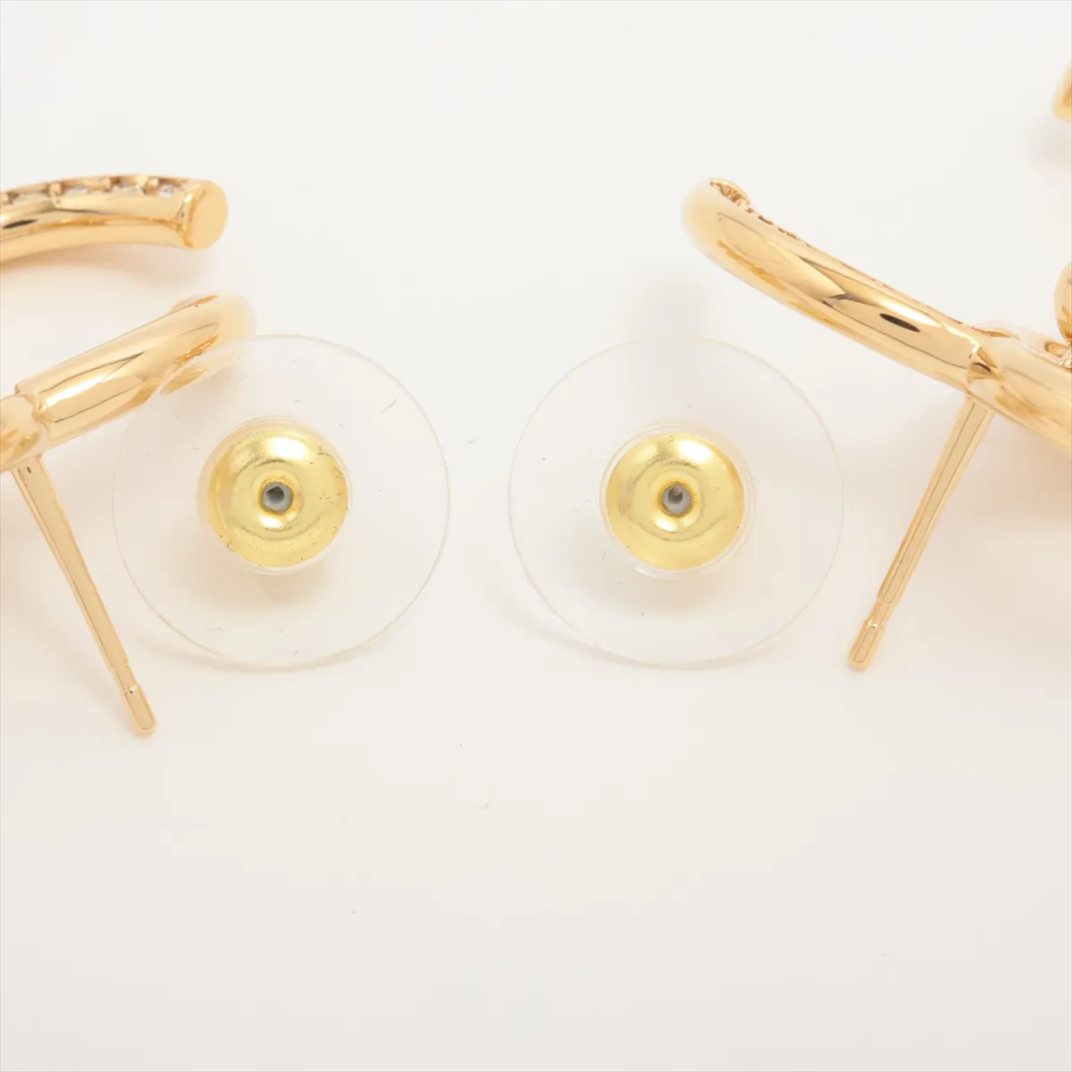 Coco Mark B26B Earrings (Pair) GP x Rhinestone Gold, — view 4
