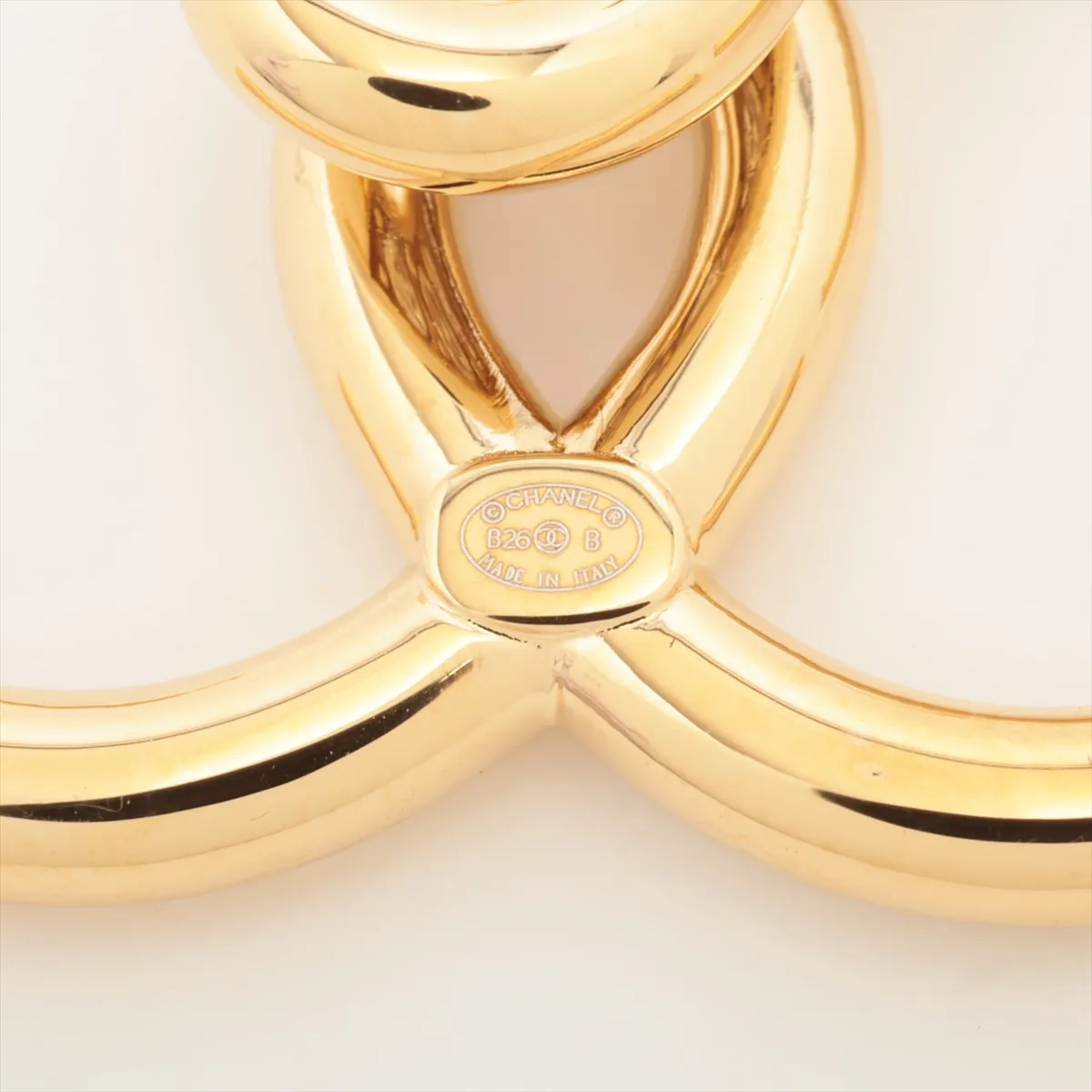 Coco Mark B26B Earrings (Pair) GP x Rhinestone Gold, — view 5