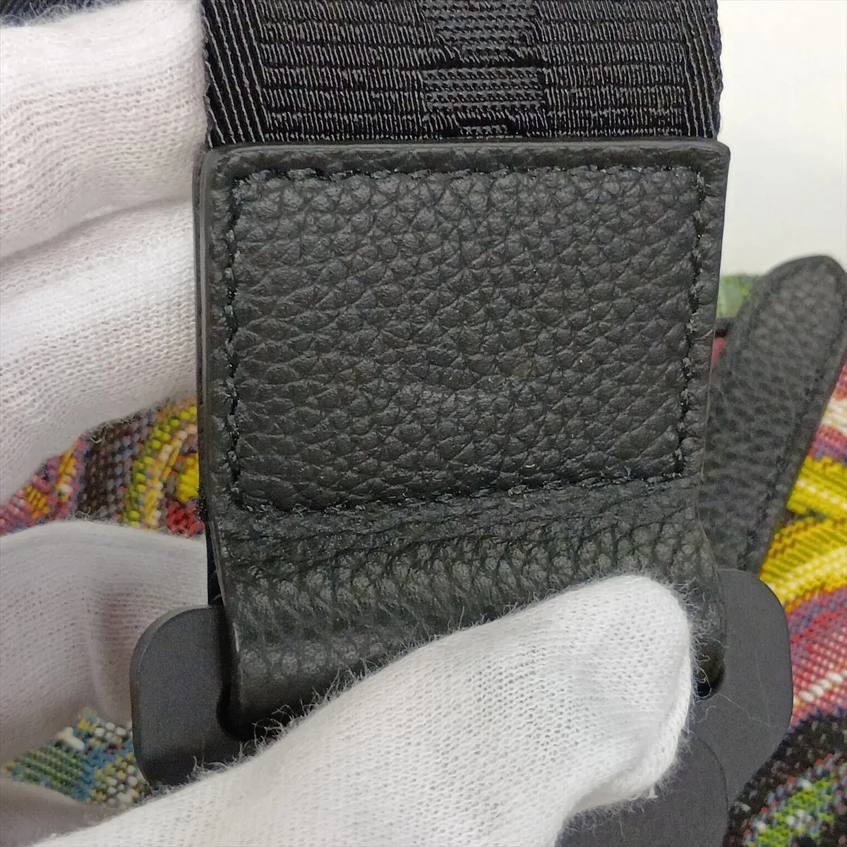 x Kennysharf Saddle Bag Canvas x Leather Body Bag Multicolor — view 14