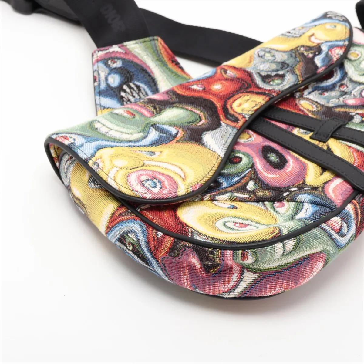 x Kennysharf Saddle Bag Canvas x Leather Body Bag Multicolor — view 4