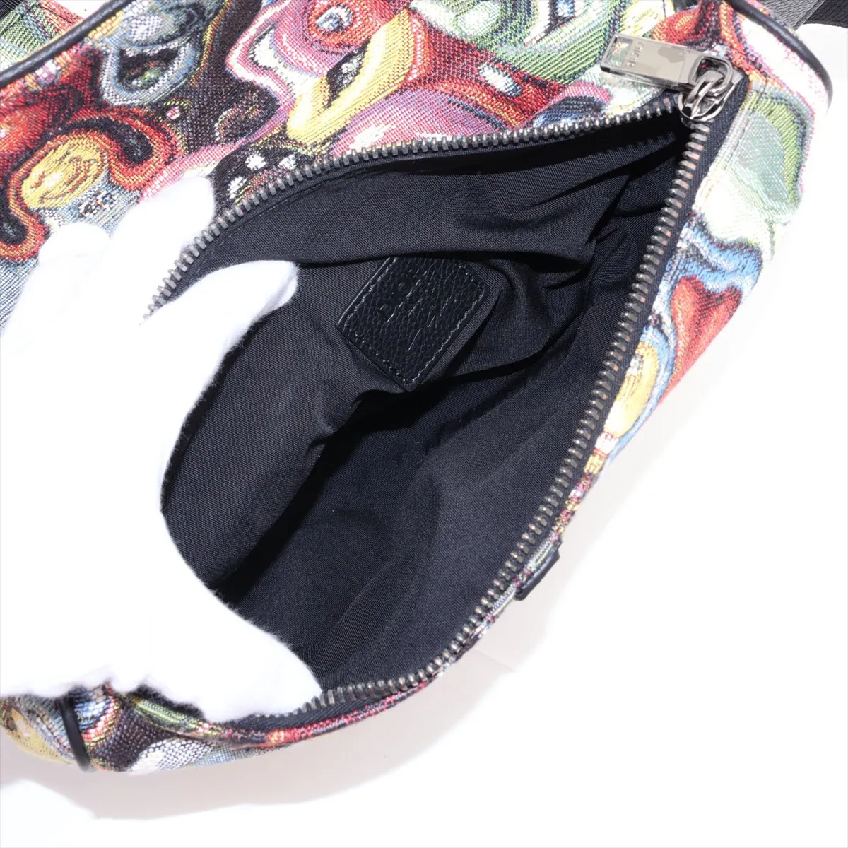 x Kennysharf Saddle Bag Canvas x Leather Body Bag Multicolor — view 7