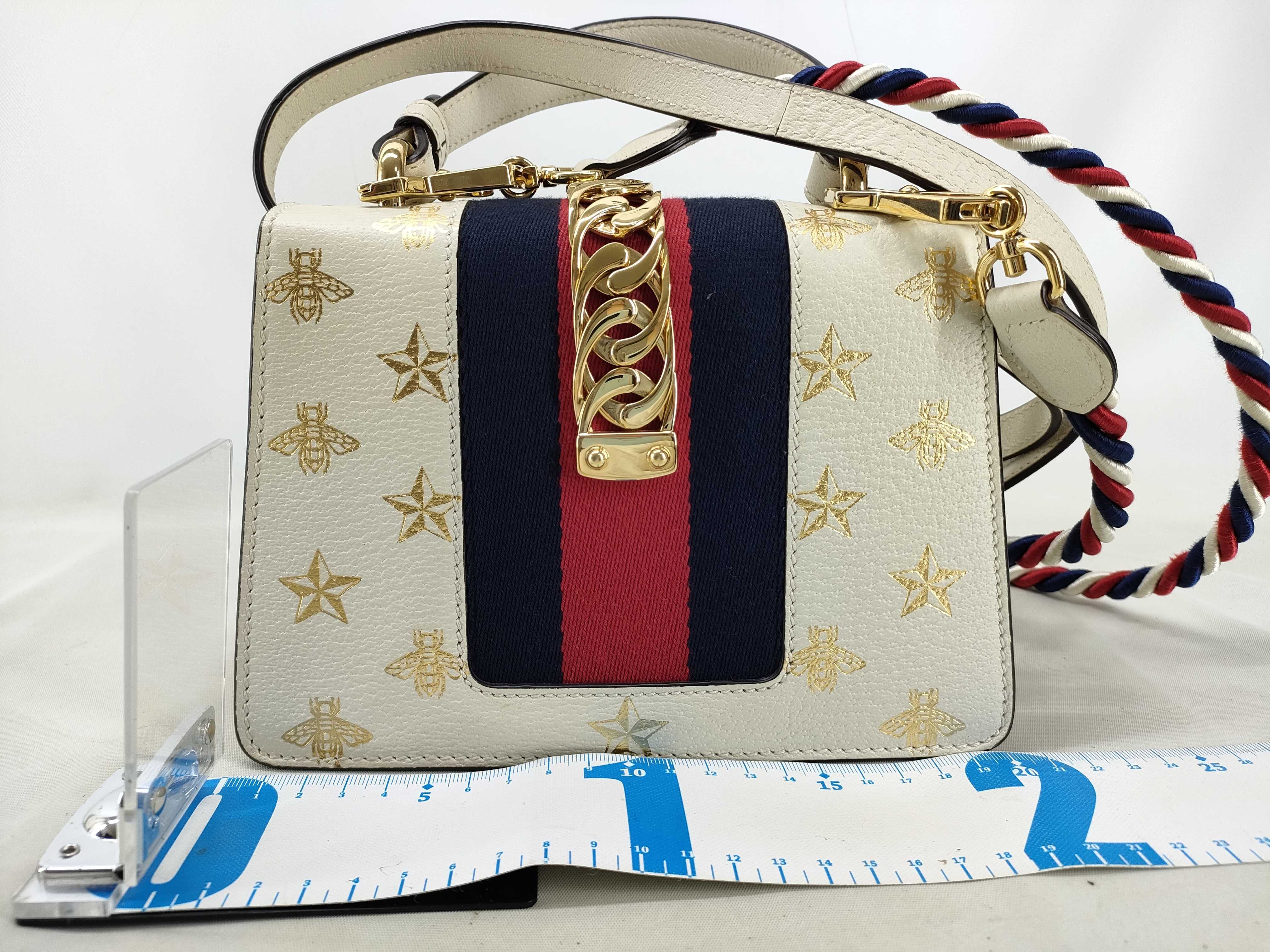 Sylvie Leather 2-Way Handbag, White, 470270 (Shoulder Bag) — view 2