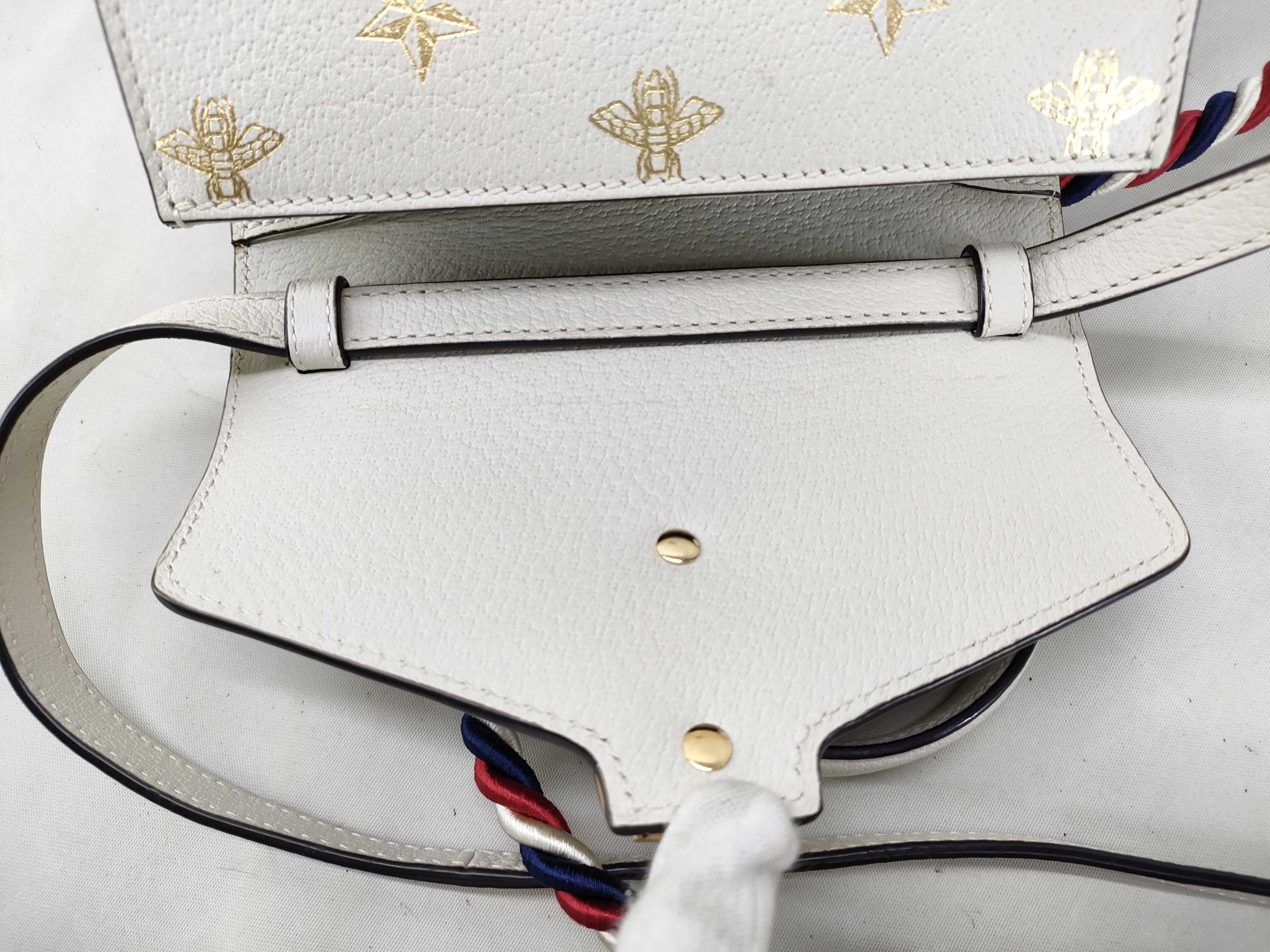 Sylvie Leather 2-Way Handbag, White, 470270 (Shoulder Bag) — view 9