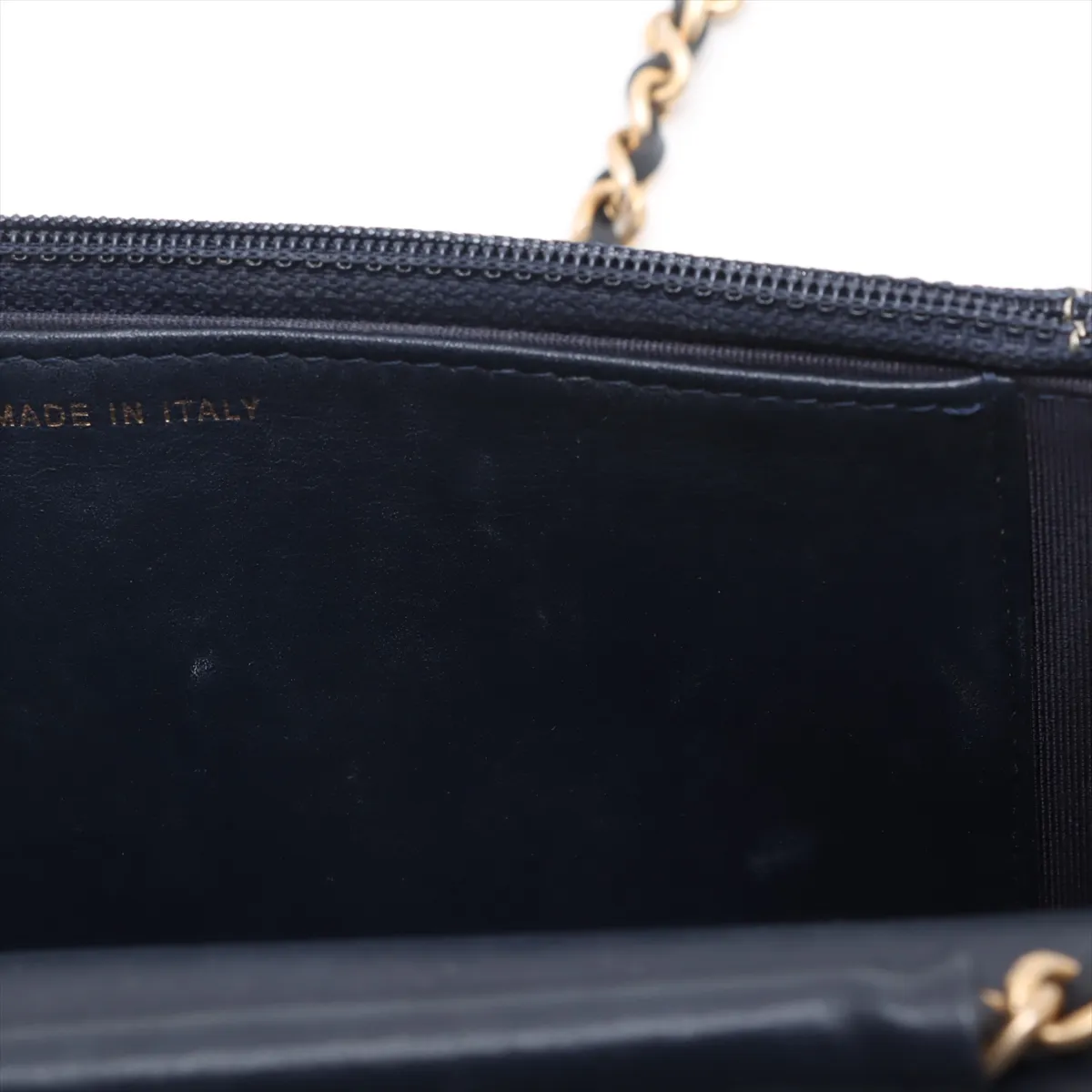 Matelasse Tweed Chain Wallet Blue Gold Hardware 26708924 No. 26 — view 12
