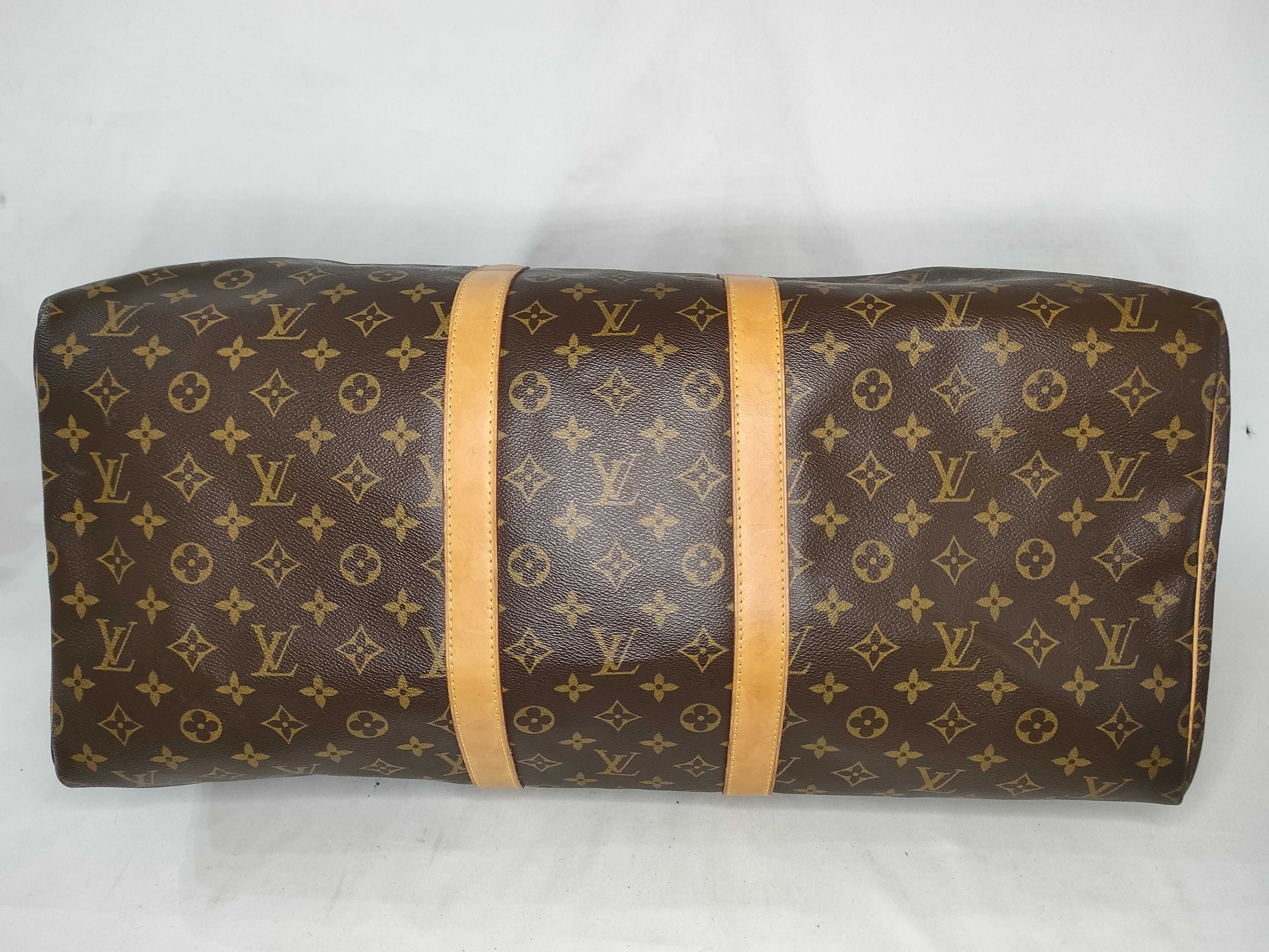 Monogram Keepall 55 M41424 SD1023 Brown Boston Bag — view 7