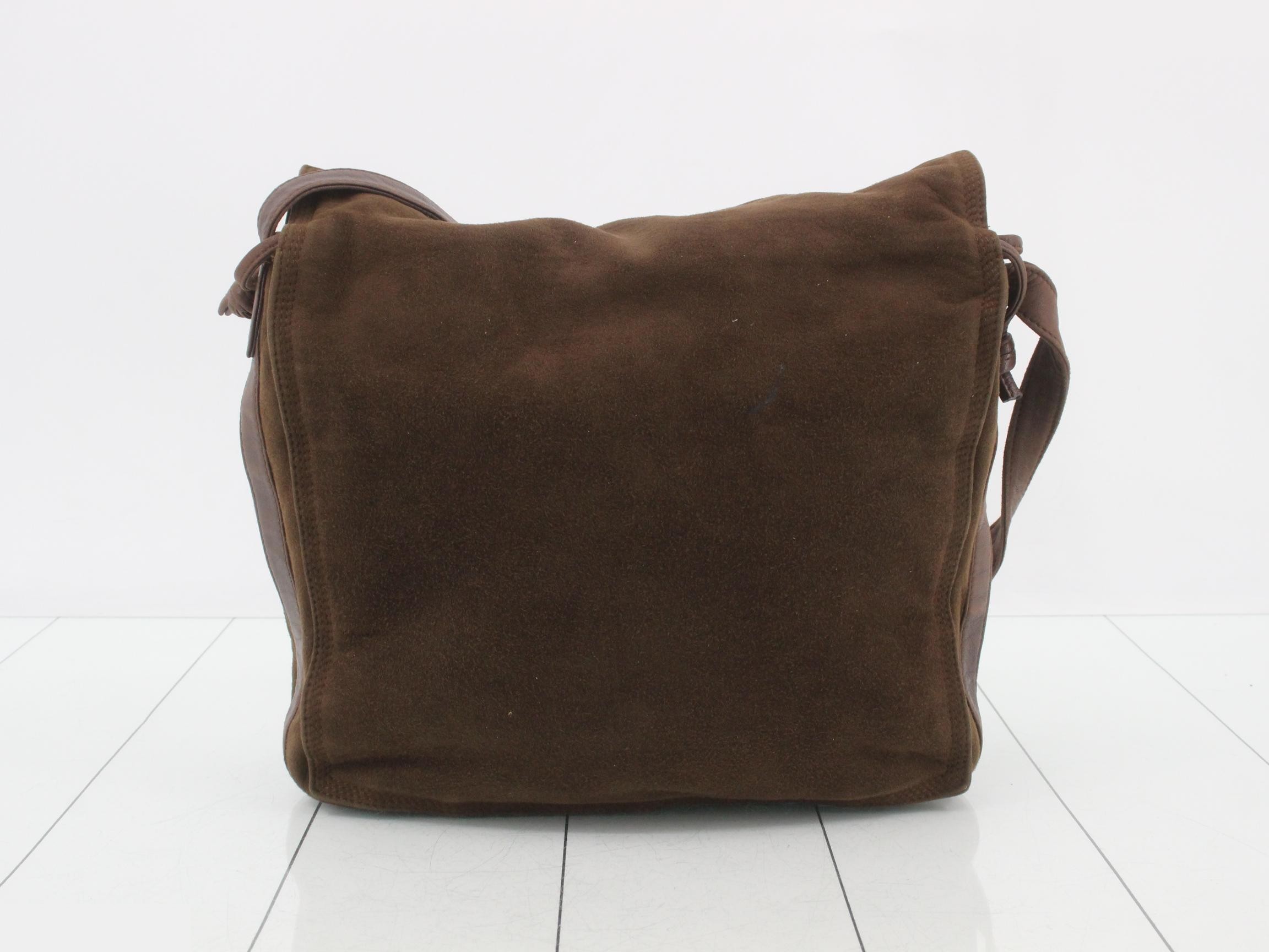 Flamenco shoulder bag, brown suede — view 2