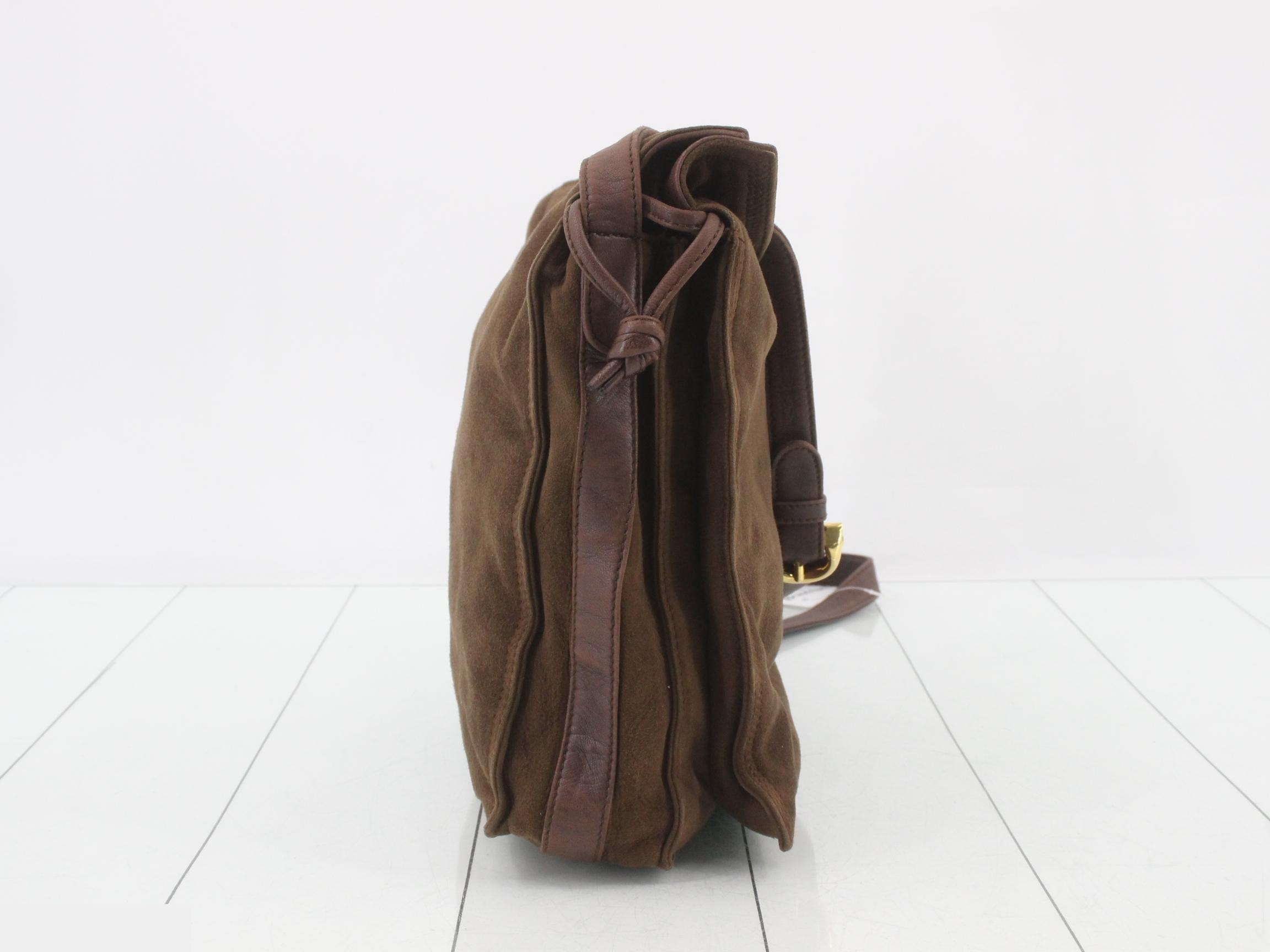 Flamenco shoulder bag, brown suede — view 4