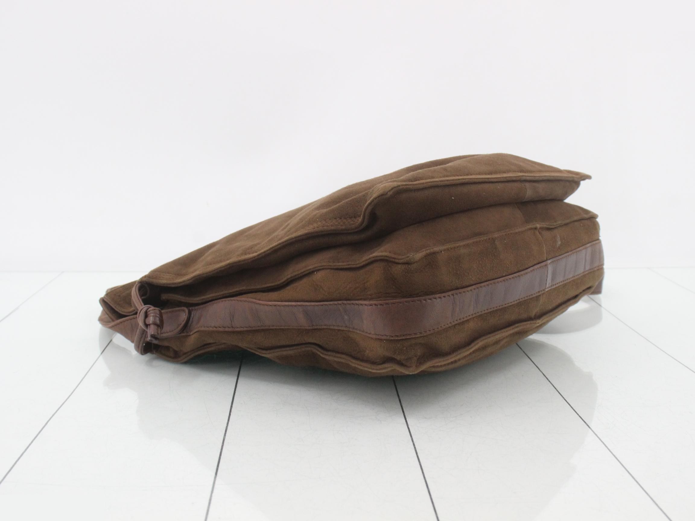 Flamenco shoulder bag, brown suede — view 5