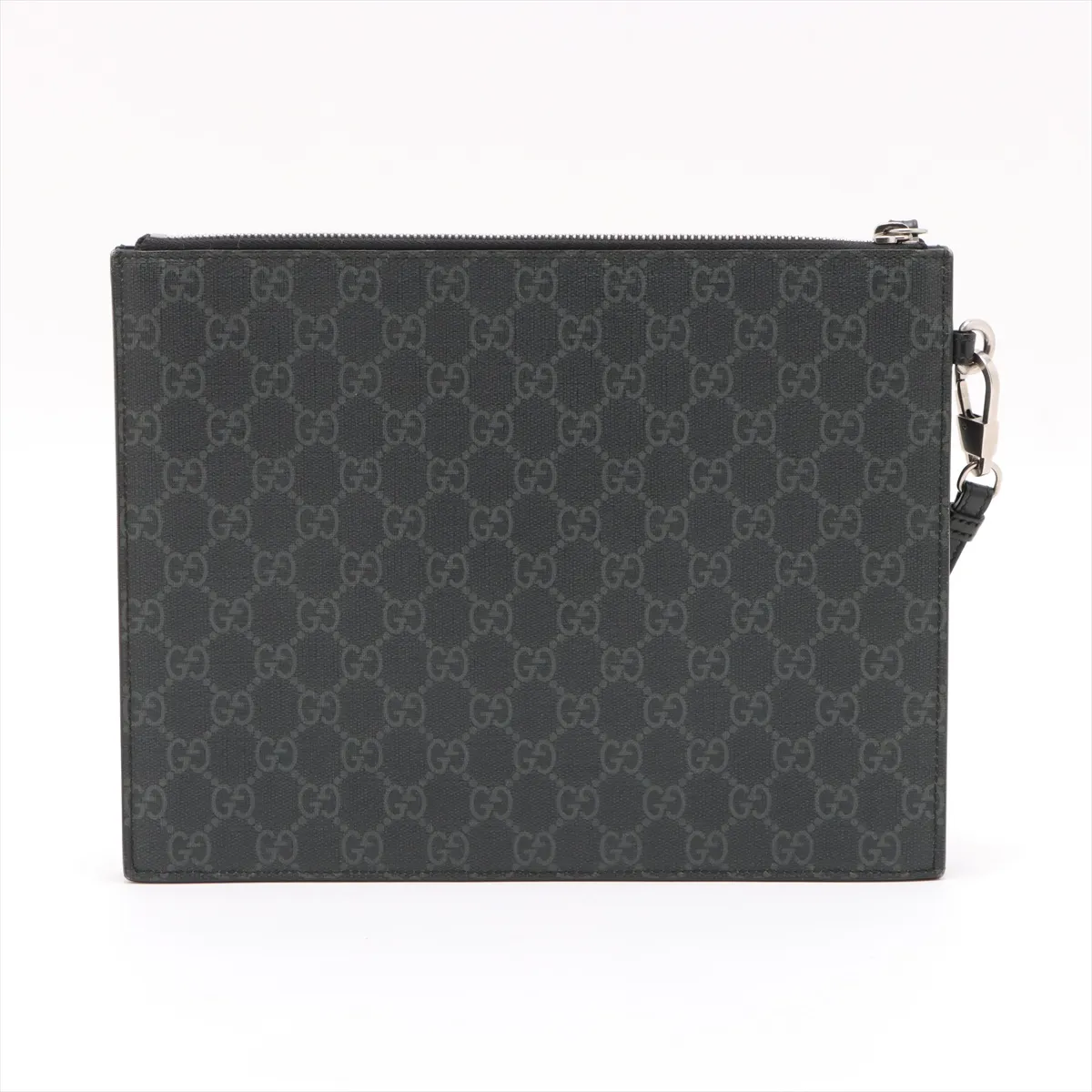 GG Supreme PVC x Leather Clutch Bag Black x Red 547084 — view 2