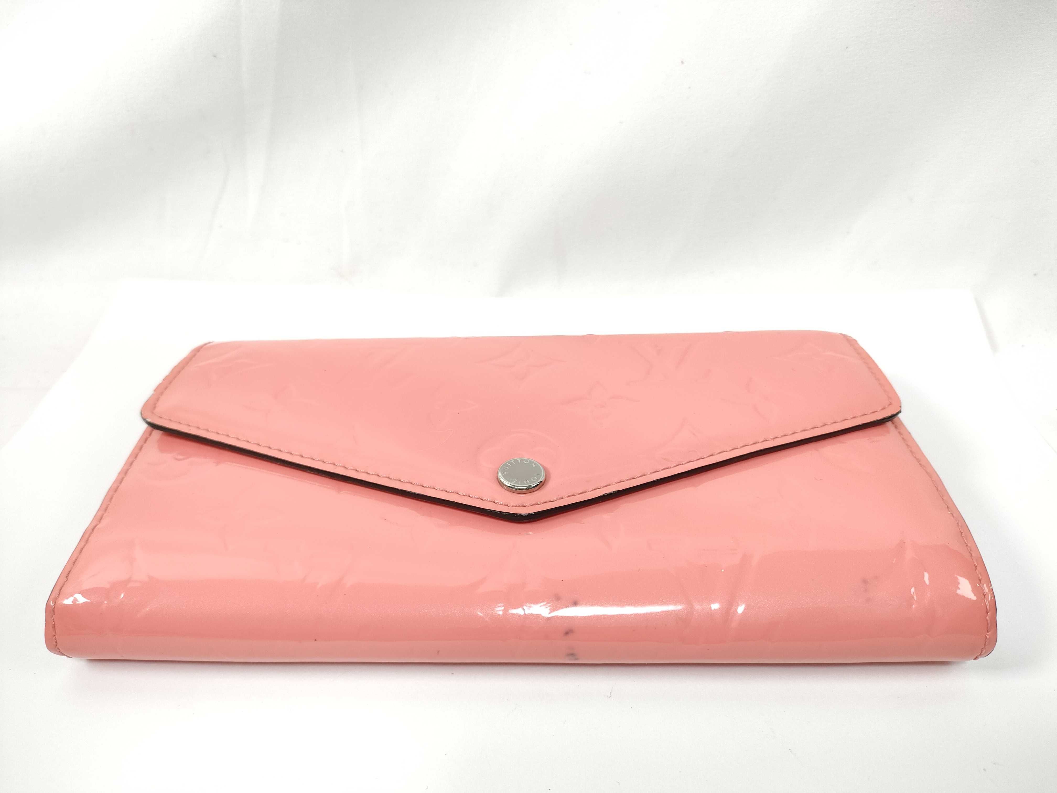 Vernis LV Portefeuille Sarah Vernis Rose Rich Wallet — view 3