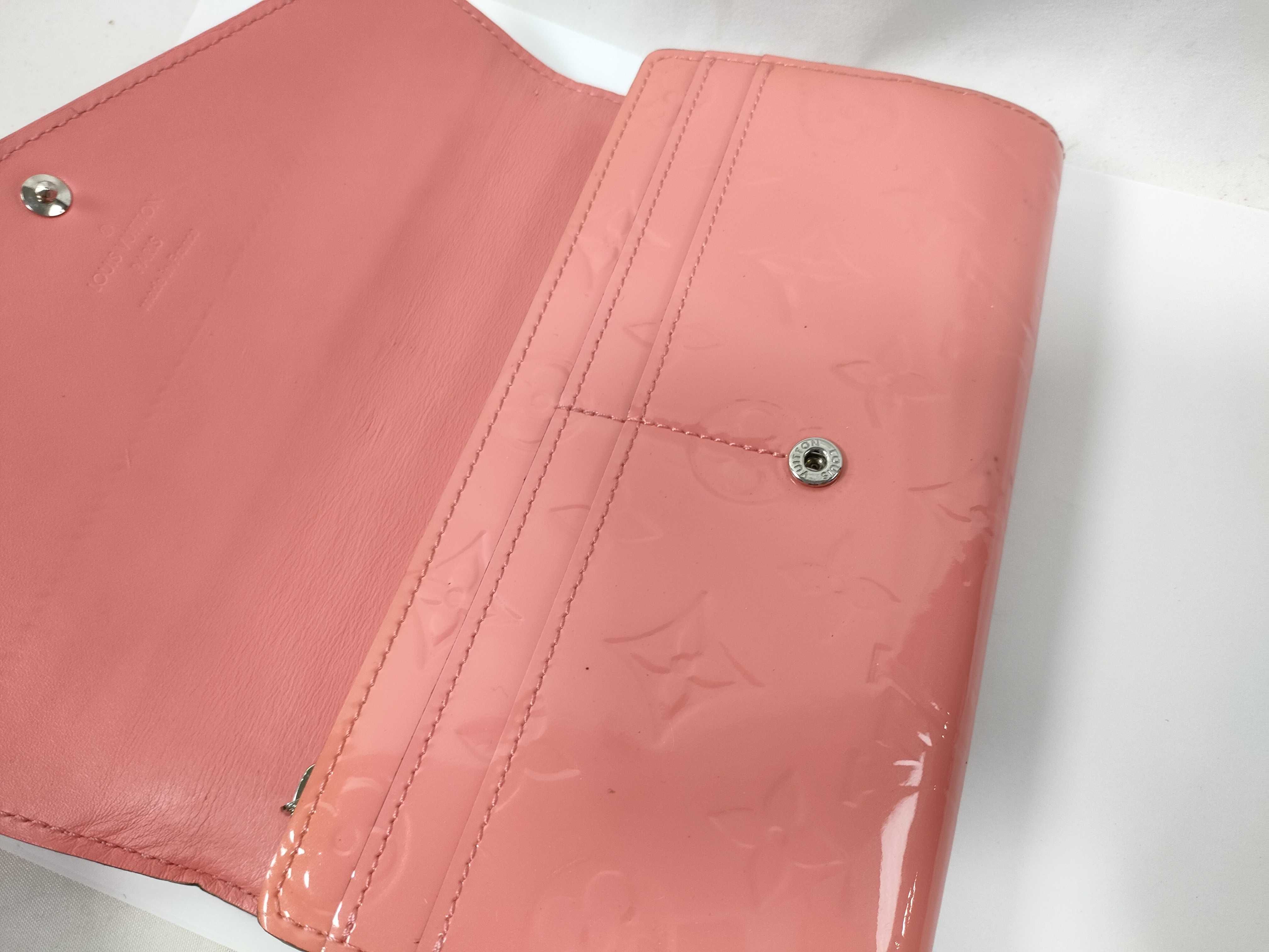 Vernis LV Portefeuille Sarah Vernis Rose Rich Wallet — view 9