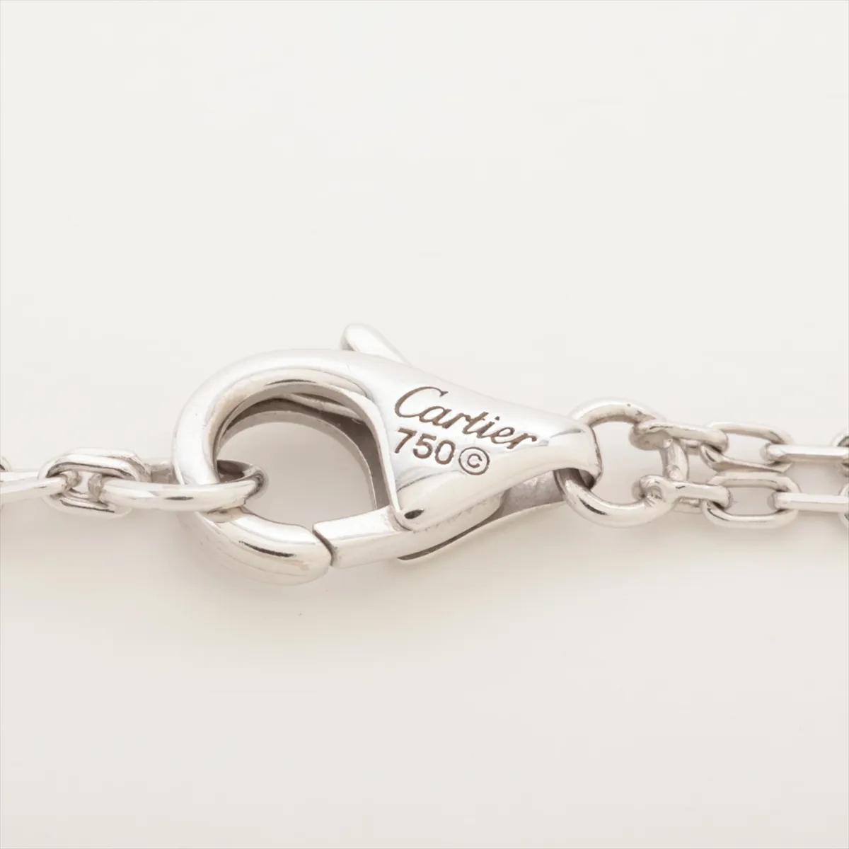 Love Circle 2P Diamond Necklace 750 (WG) 6.8g YV2518 (Dents on the pendant) — view 4