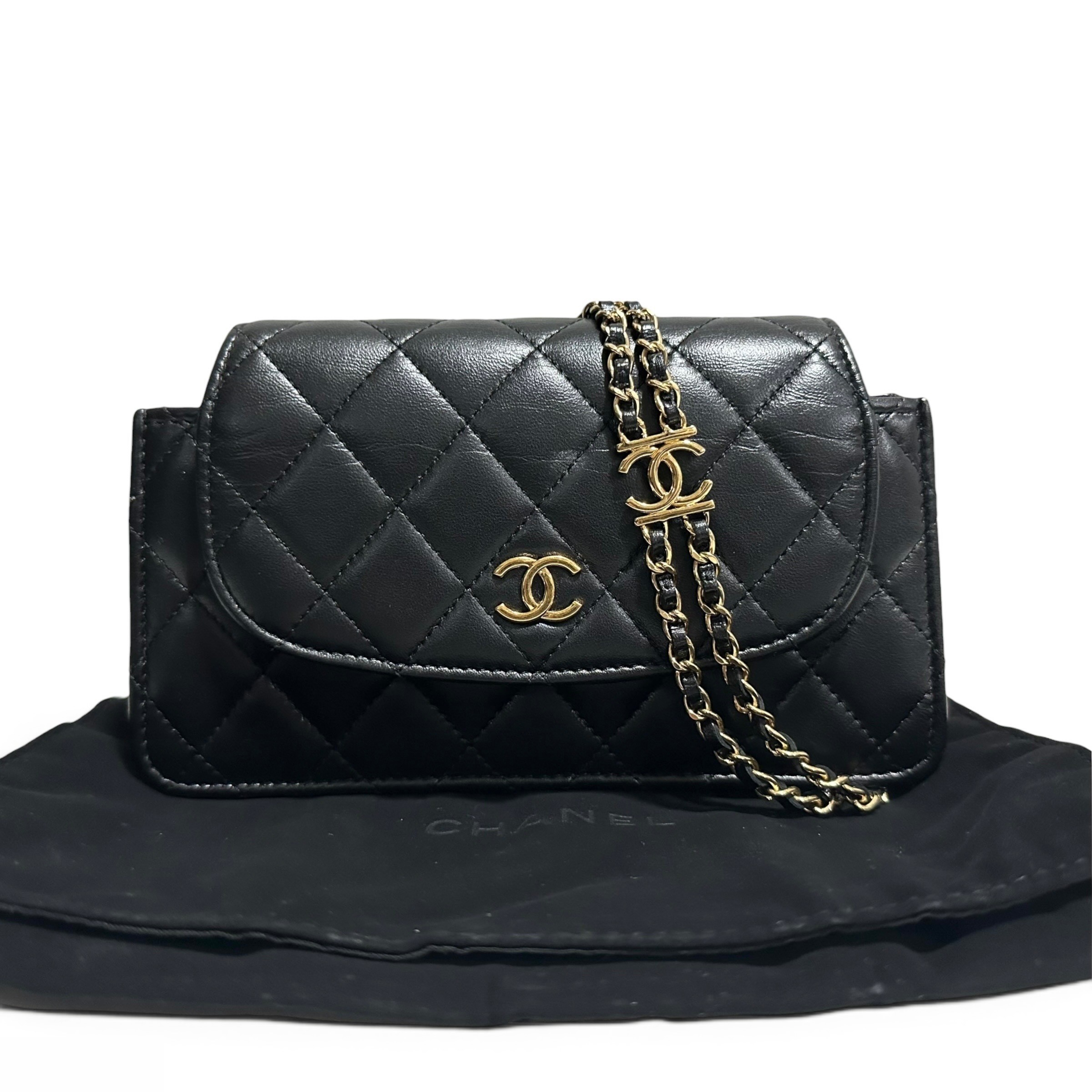 Matelassé Lambskin Mini Chain Clutch Shoulder Bag AP2999