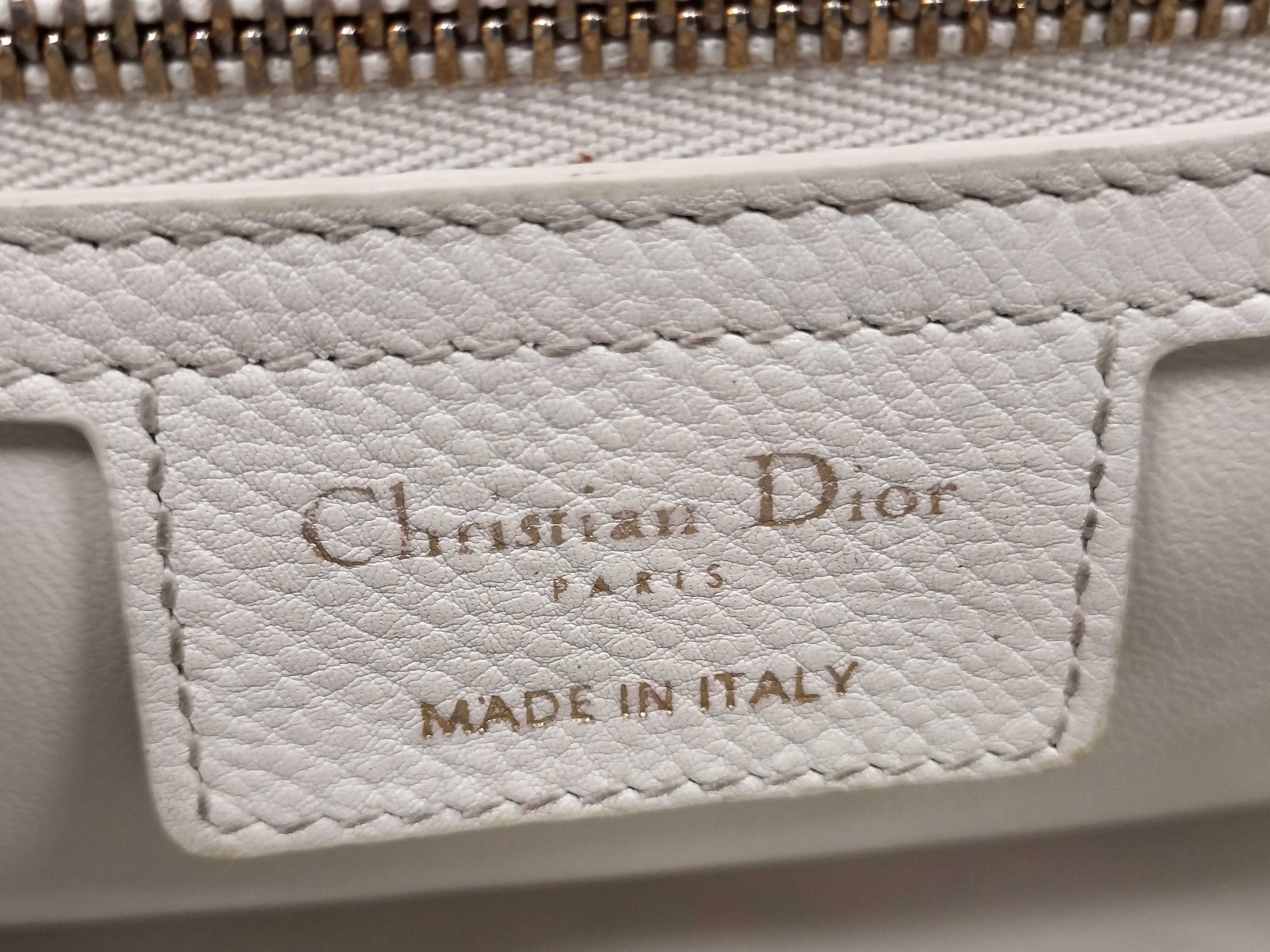 Cannage Caro Small Lambskin Chain Shoulder Bag (White) — view 12
