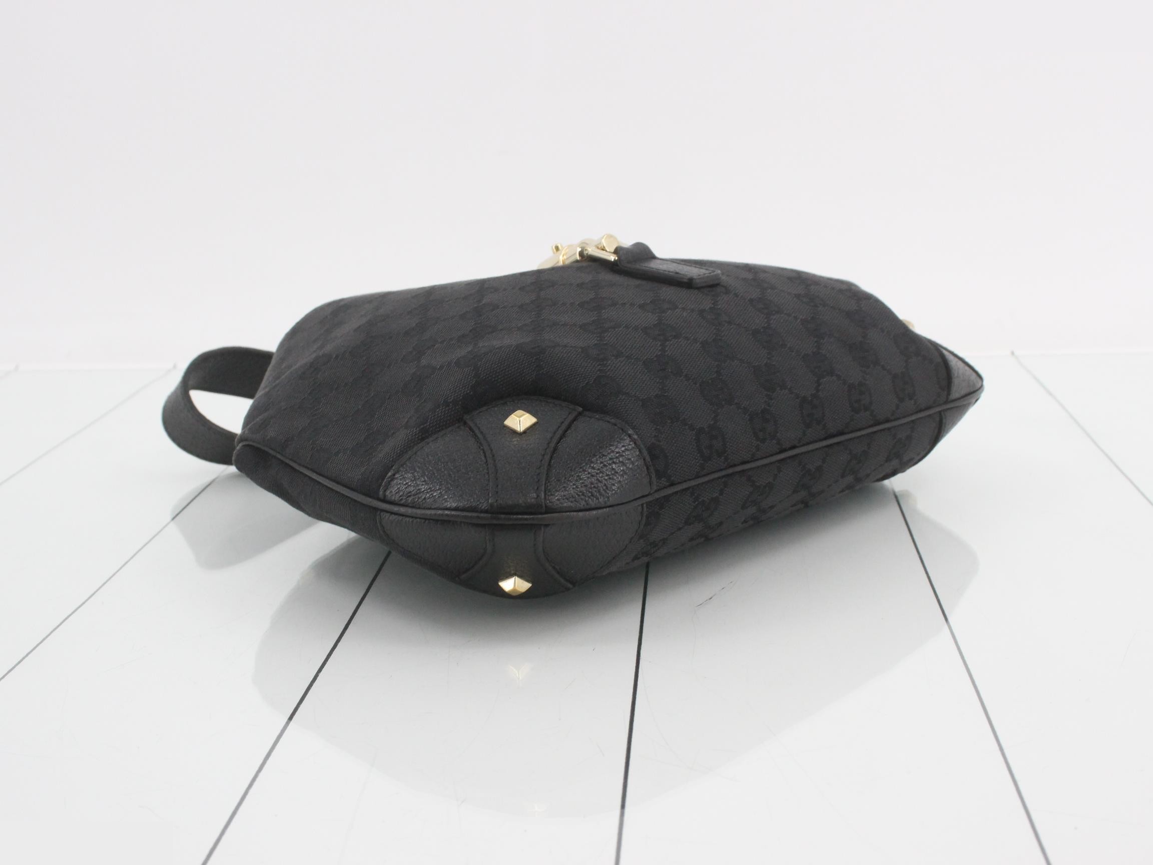 New Jackie GG Canvas Studded One-Shoulder Bag — view 5