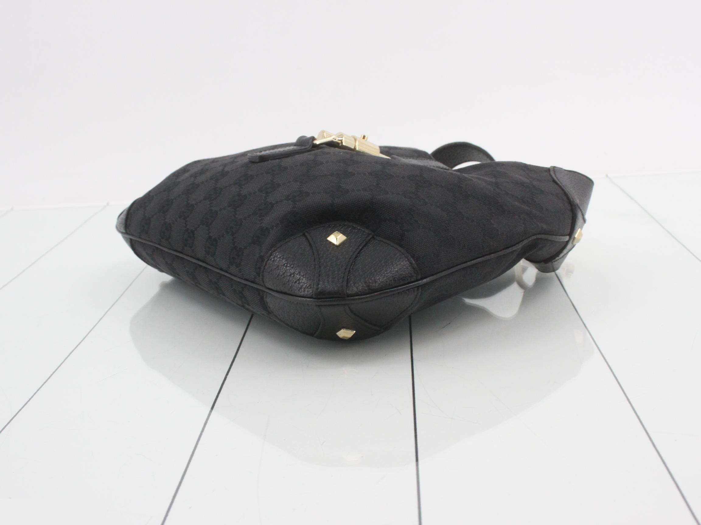 New Jackie GG Canvas Studded One-Shoulder Bag — view 6