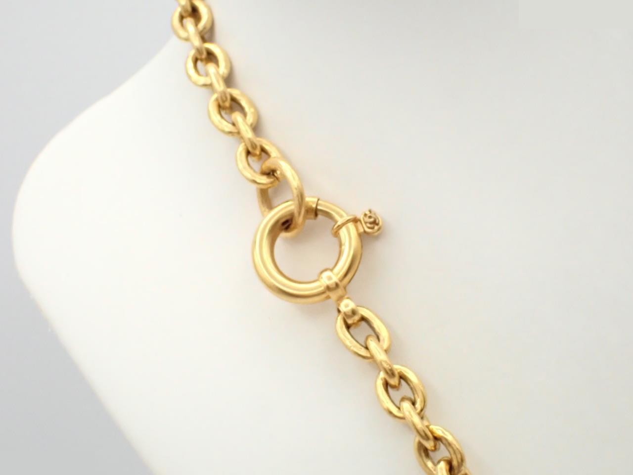GP Rhinestone Coco Mark Gripoix Circle Necklace (with box) — view 2