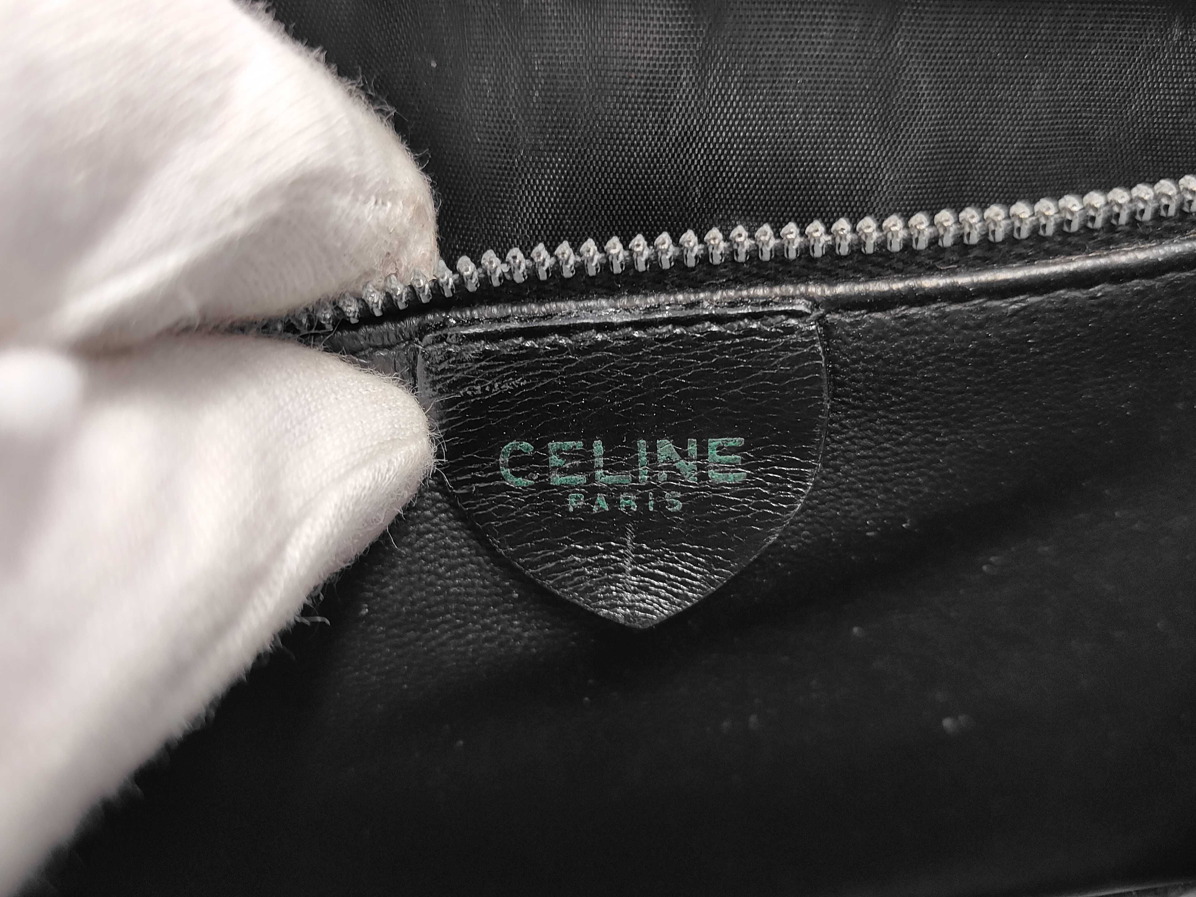 Leather Shoulder Bag, Black — view 10