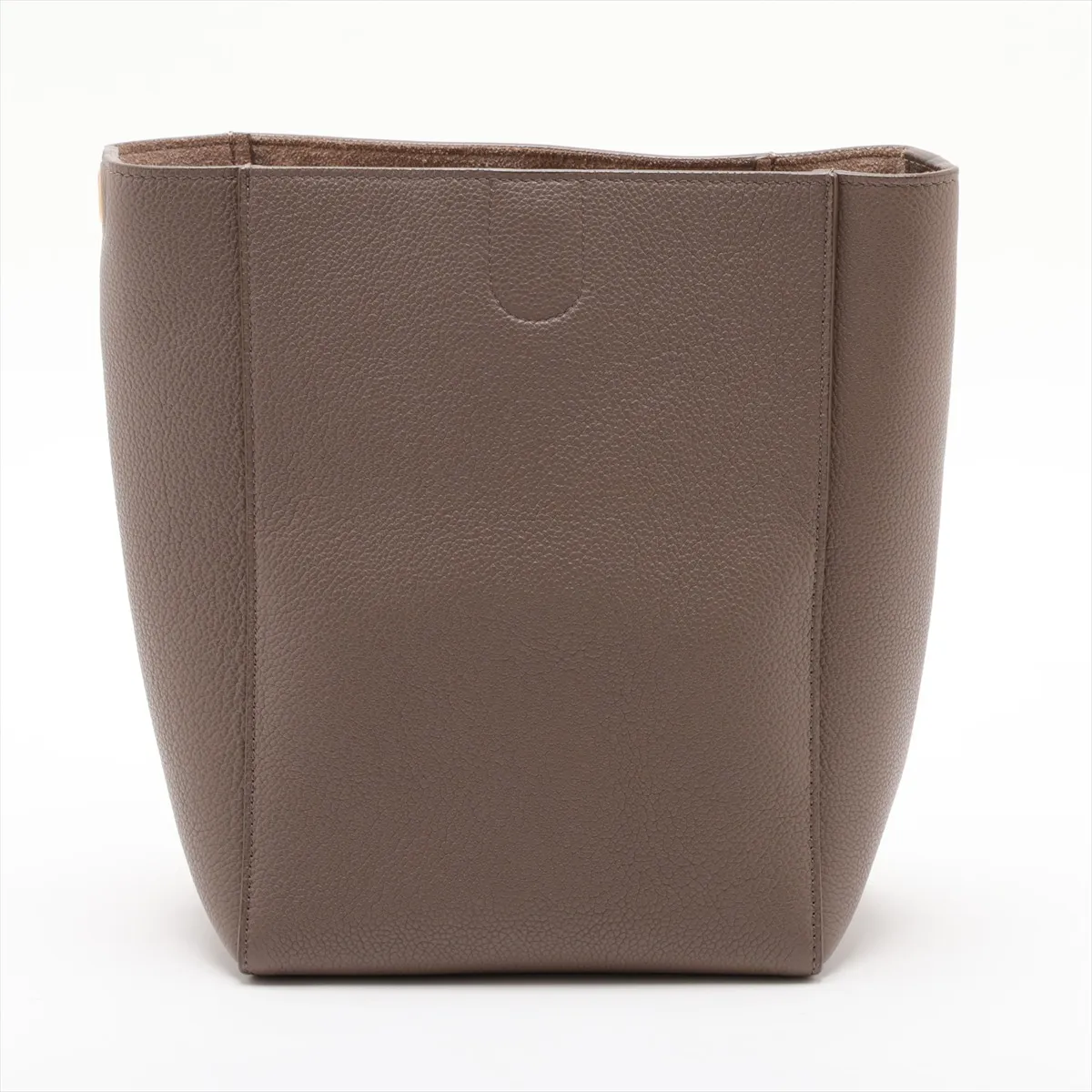 Sangle Bucket Small Leather Shoulder Bag, Beige — view 2