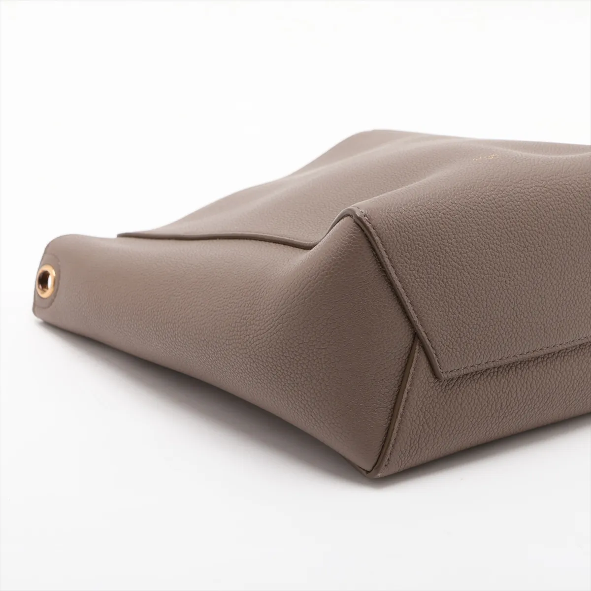 Sangle Bucket Small Leather Shoulder Bag, Beige — view 4