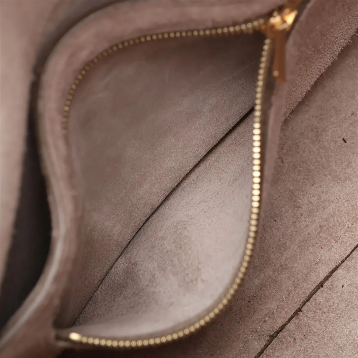 Sangle Bucket Small Leather Shoulder Bag, Beige — view 8