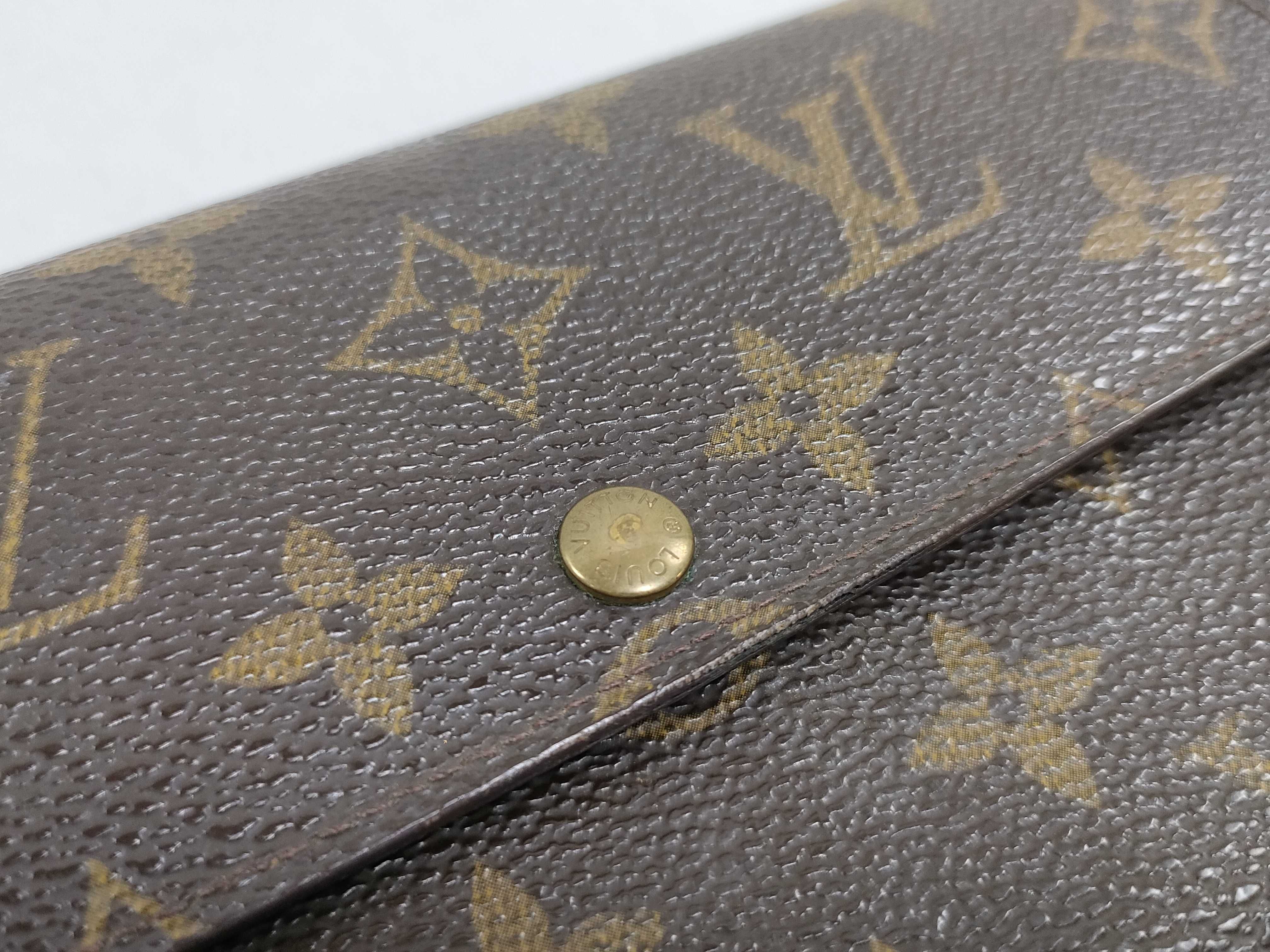 Monogram LV Wallet Portefeuille Sarah Brown Wallet — view 14