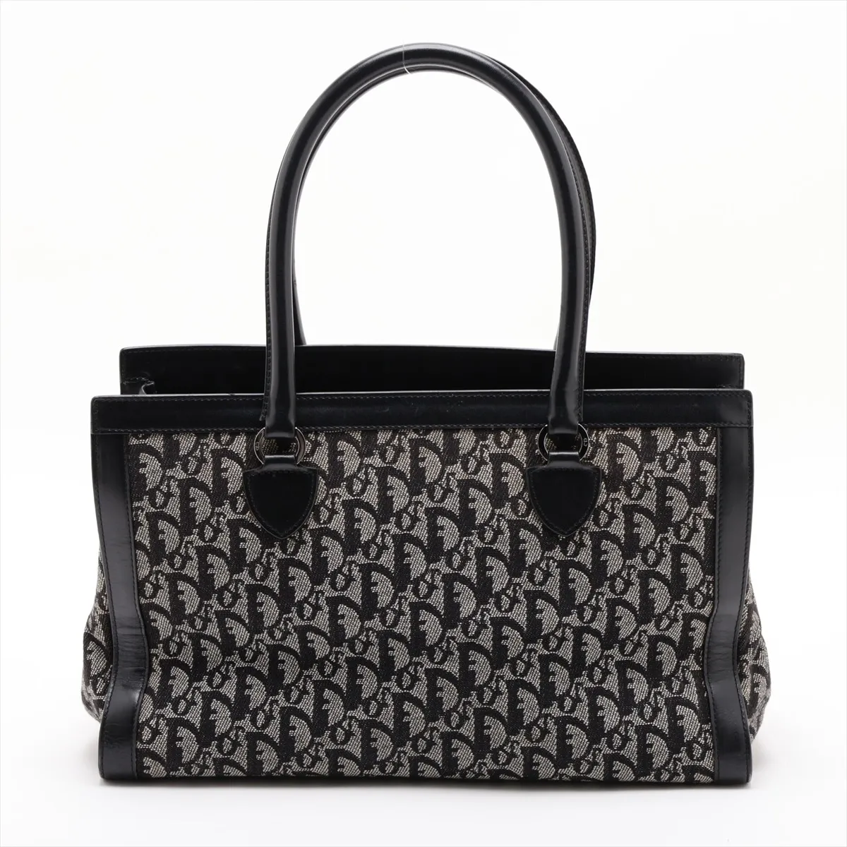 Trotter Canvas x Leather Handbag, Black — view 2