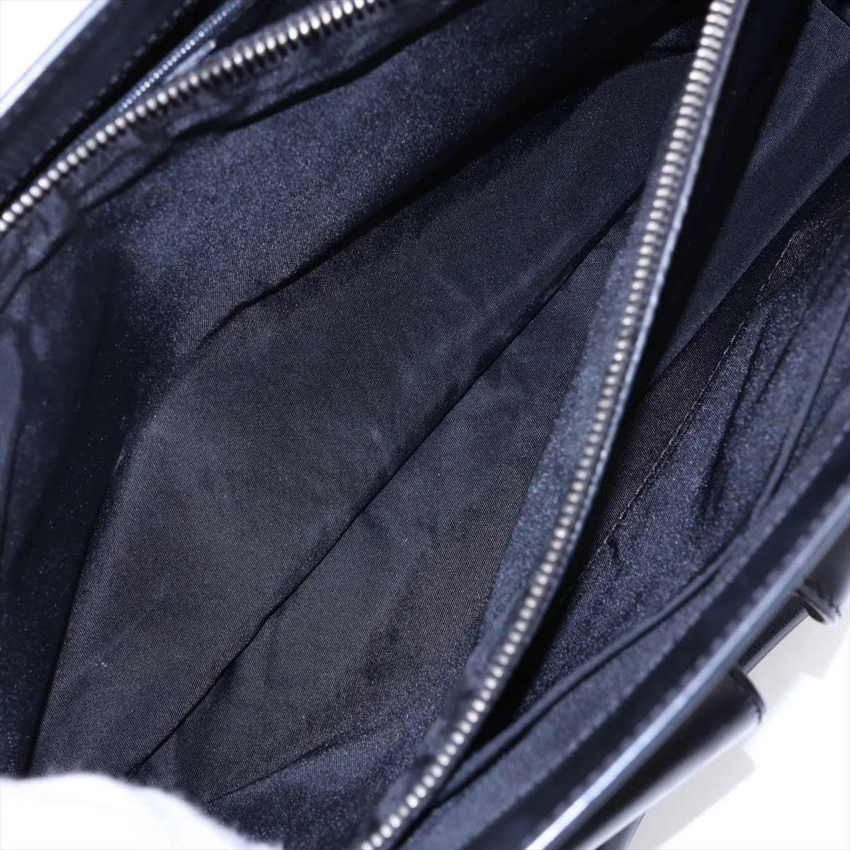 Trotter Canvas x Leather Handbag, Black — view 11