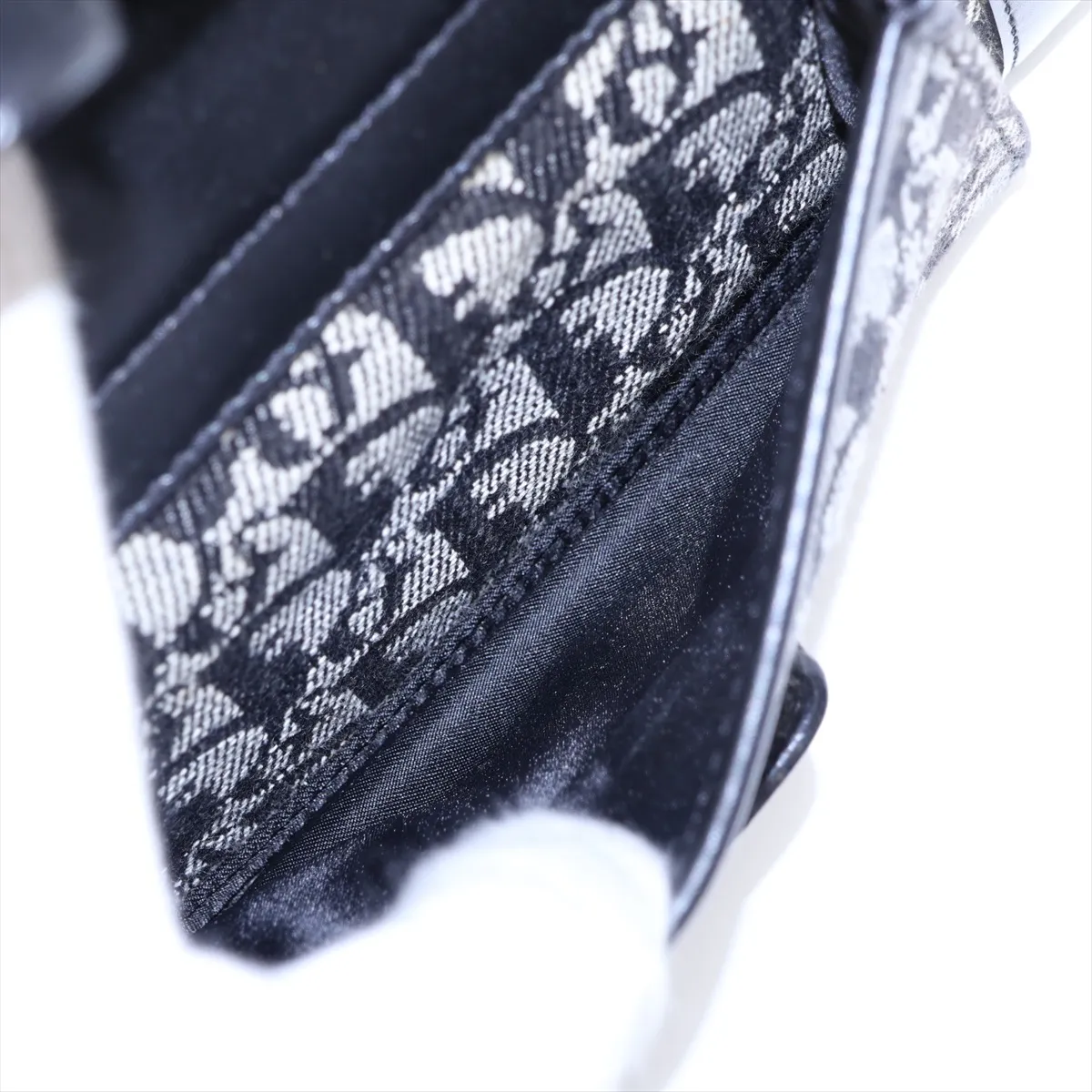 Trotter Canvas x Leather Handbag, Black — view 13