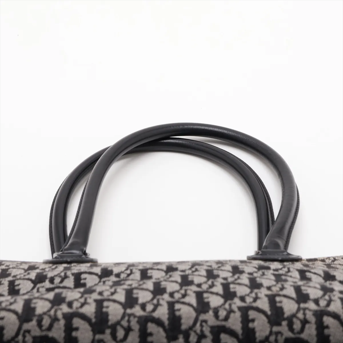 Trotter Canvas x Leather Handbag, Black — view 6