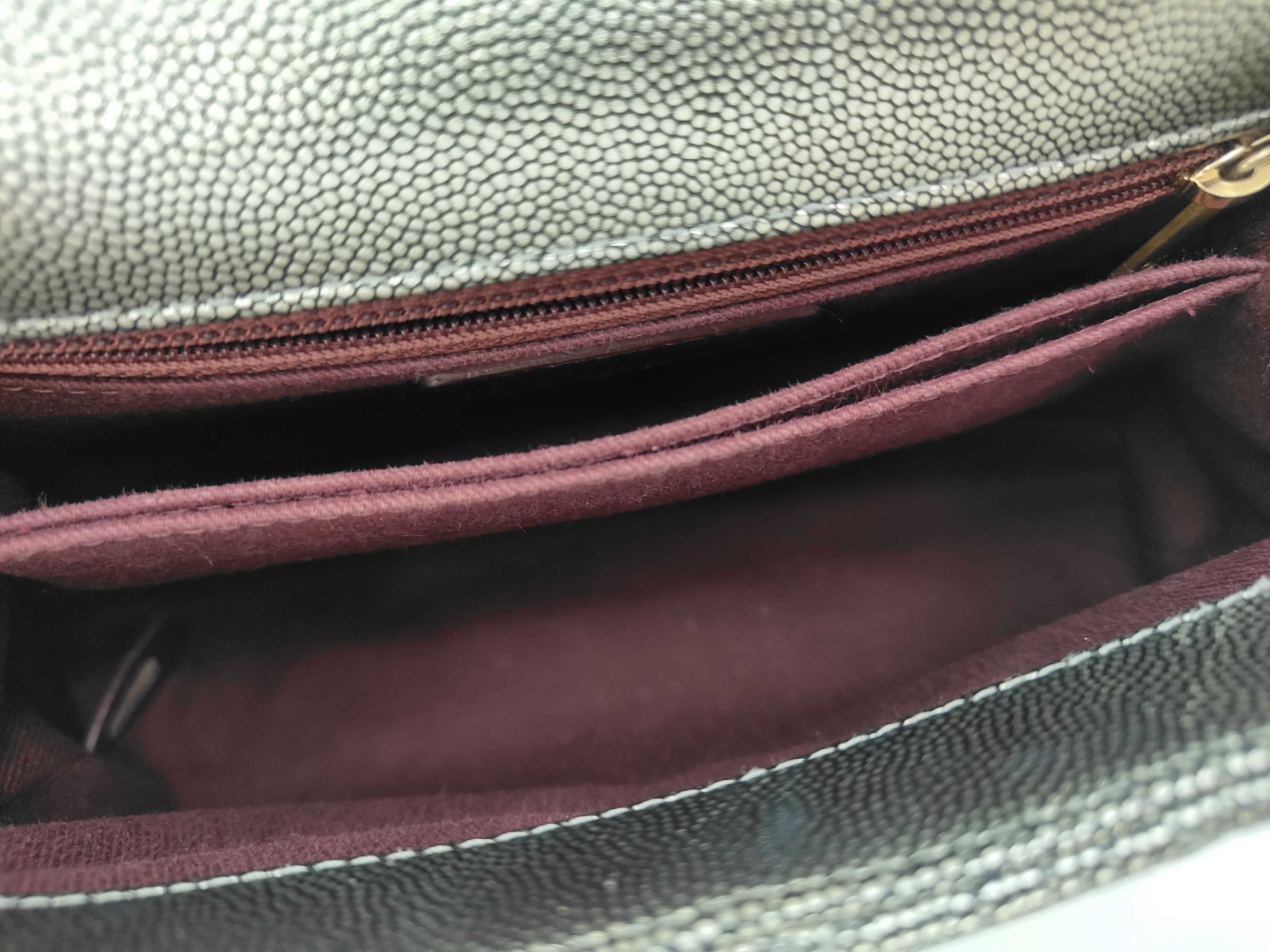 Top Handle Flap Bag / Matelassé / Coco Handle XS Handbag A92990 Silver Vintage Gold Hardware Caviar Skin 28338372 — view 9