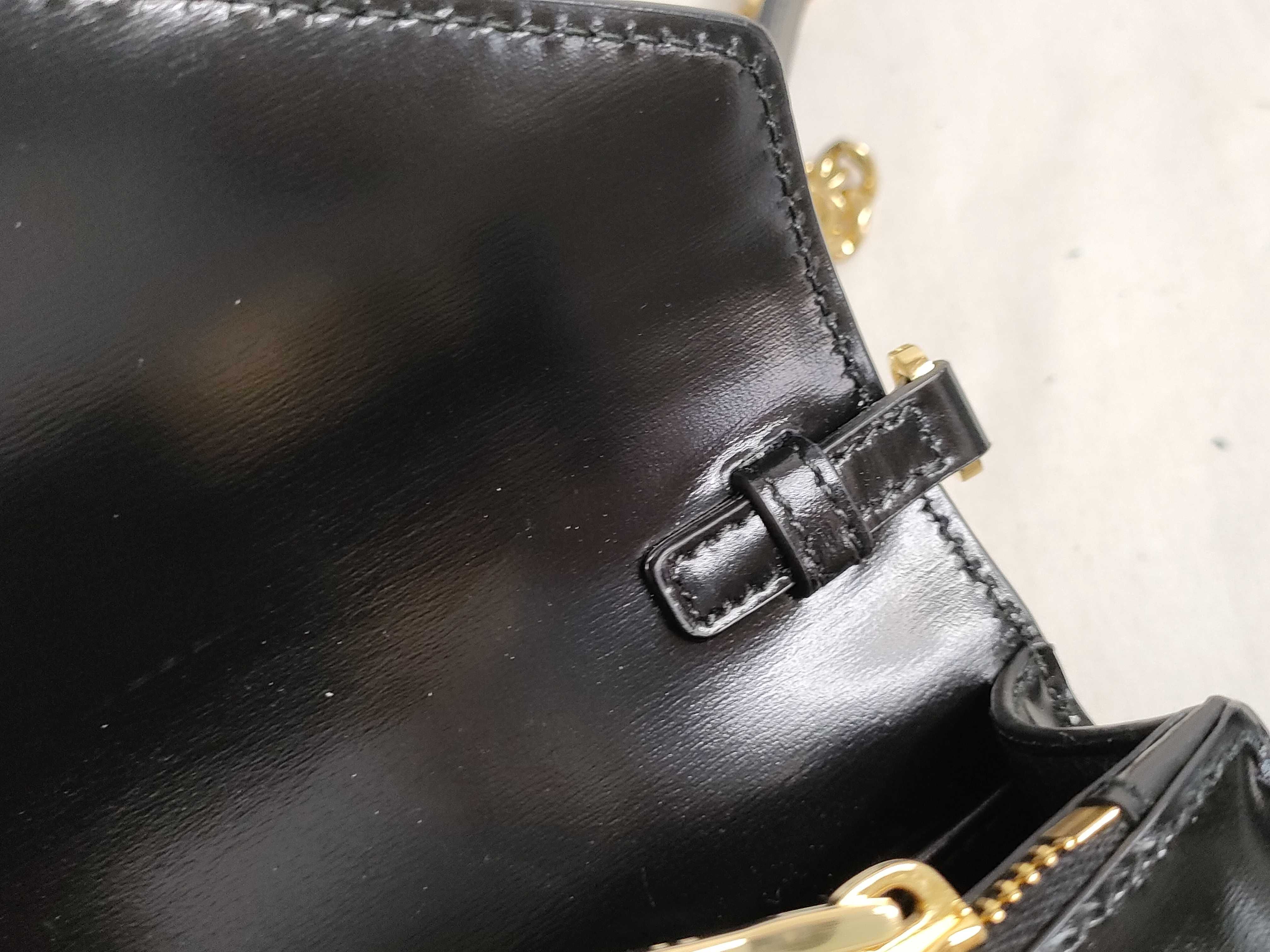 Chain Shoulder Bag, Leather, Black Shoulder Bag — view 14