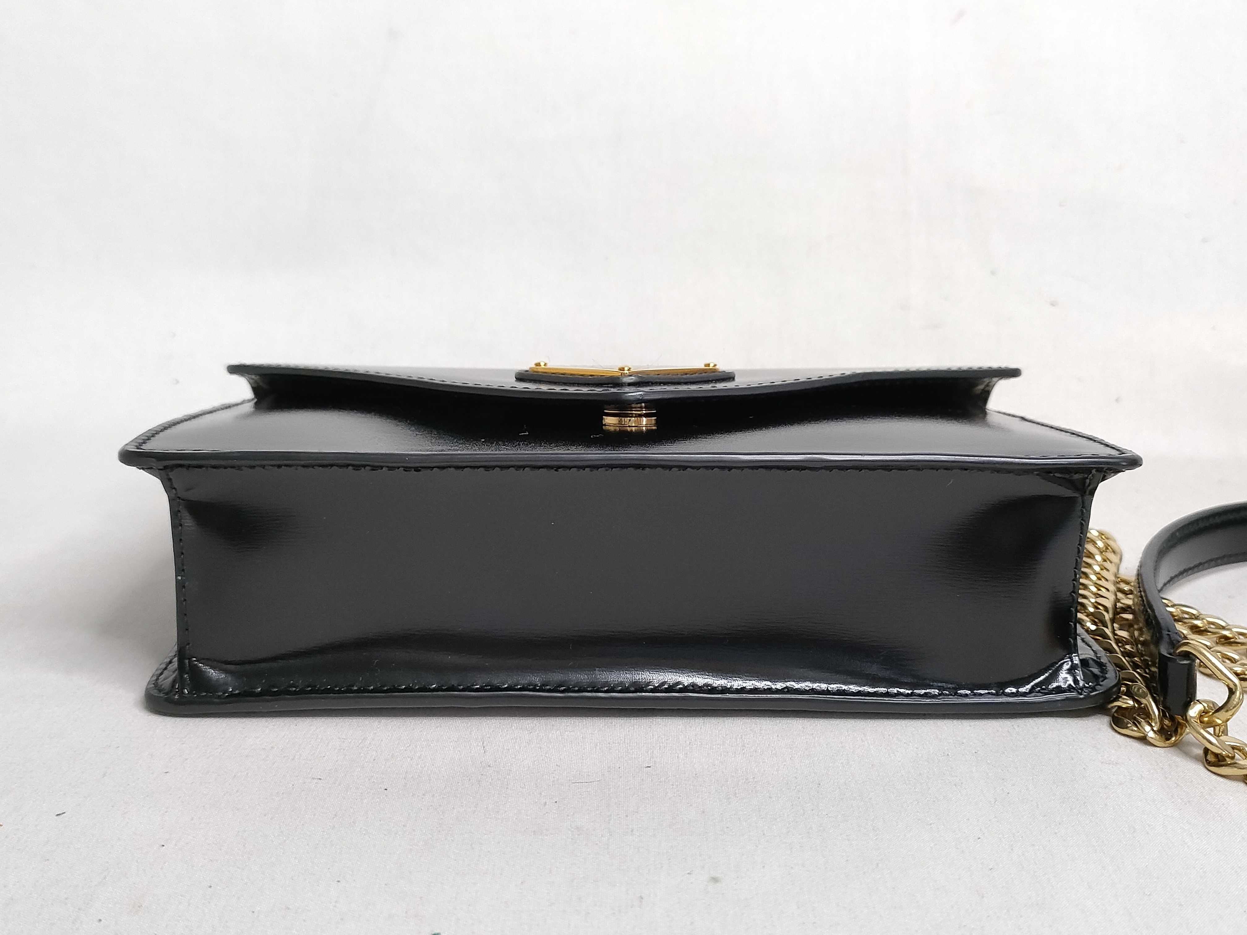 Chain Shoulder Bag, Leather, Black Shoulder Bag — view 7