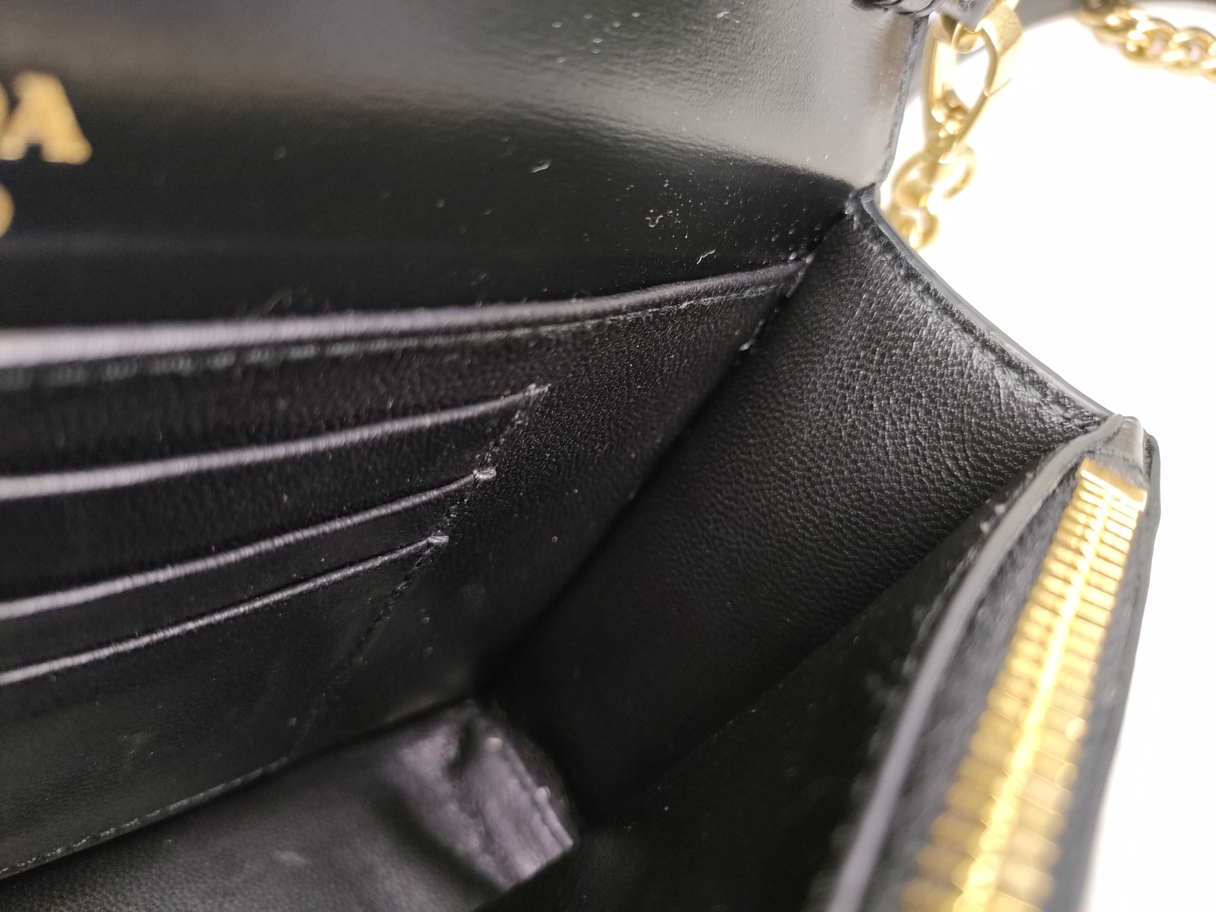 Chain Shoulder Bag, Leather, Black Shoulder Bag — view 9
