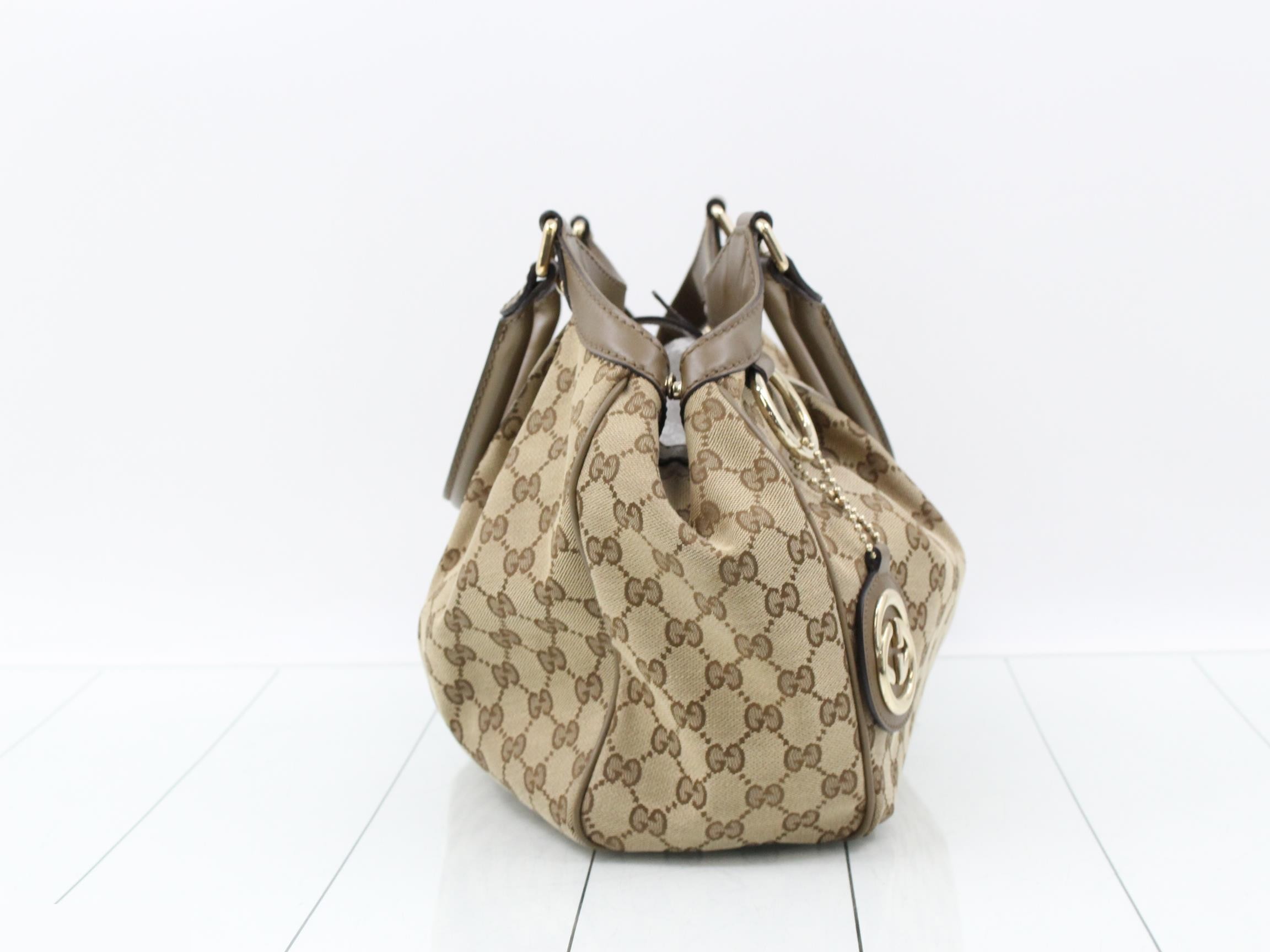 Sukey GG Canvas Leather Handbag — view 4