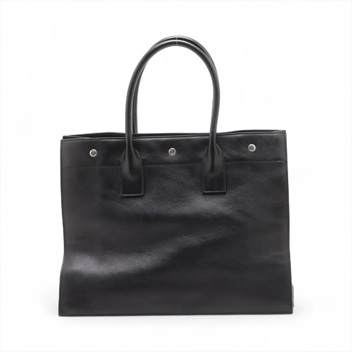 Rive Gauche Leather Tote Bag Black 686266 — view 2