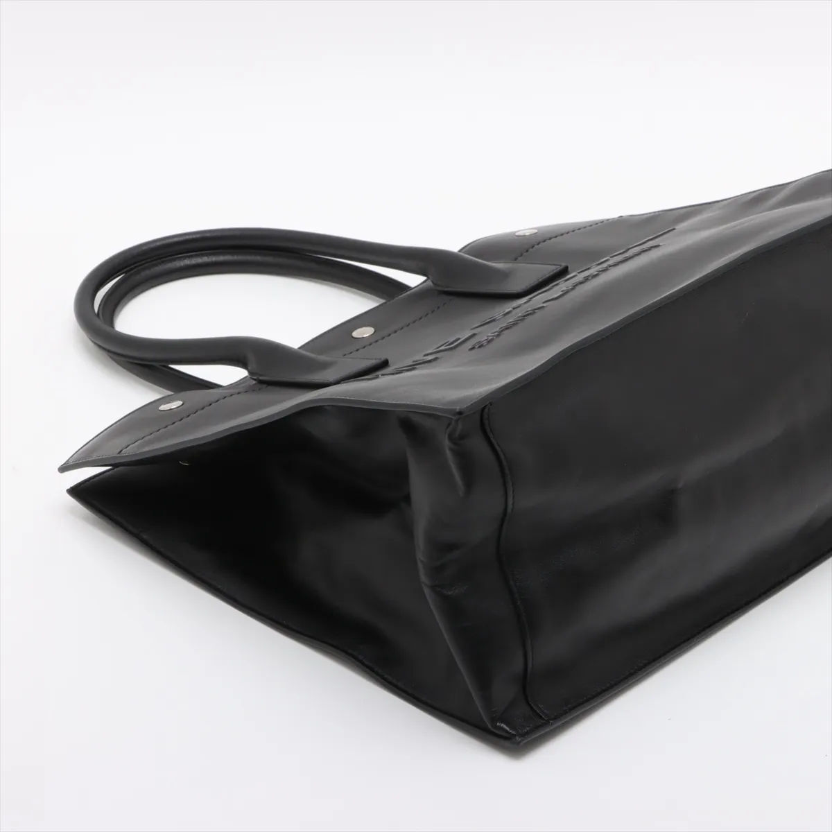 Rive Gauche Leather Tote Bag Black 686266 — view 4