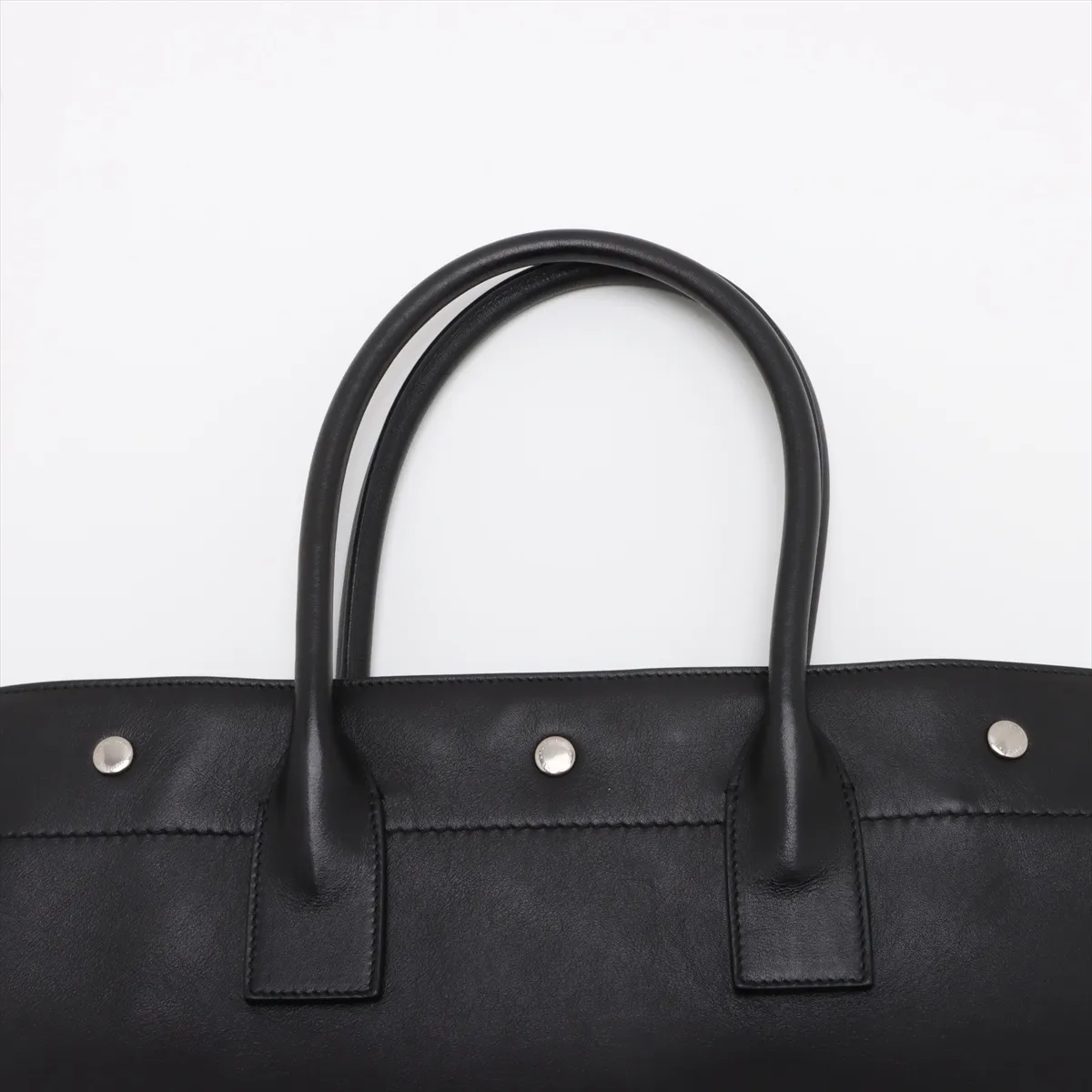 Rive Gauche Leather Tote Bag Black 686266 — view 6