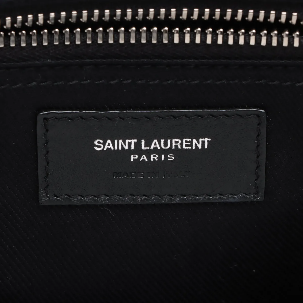 Rive Gauche Leather Tote Bag Black 686266 — view 9