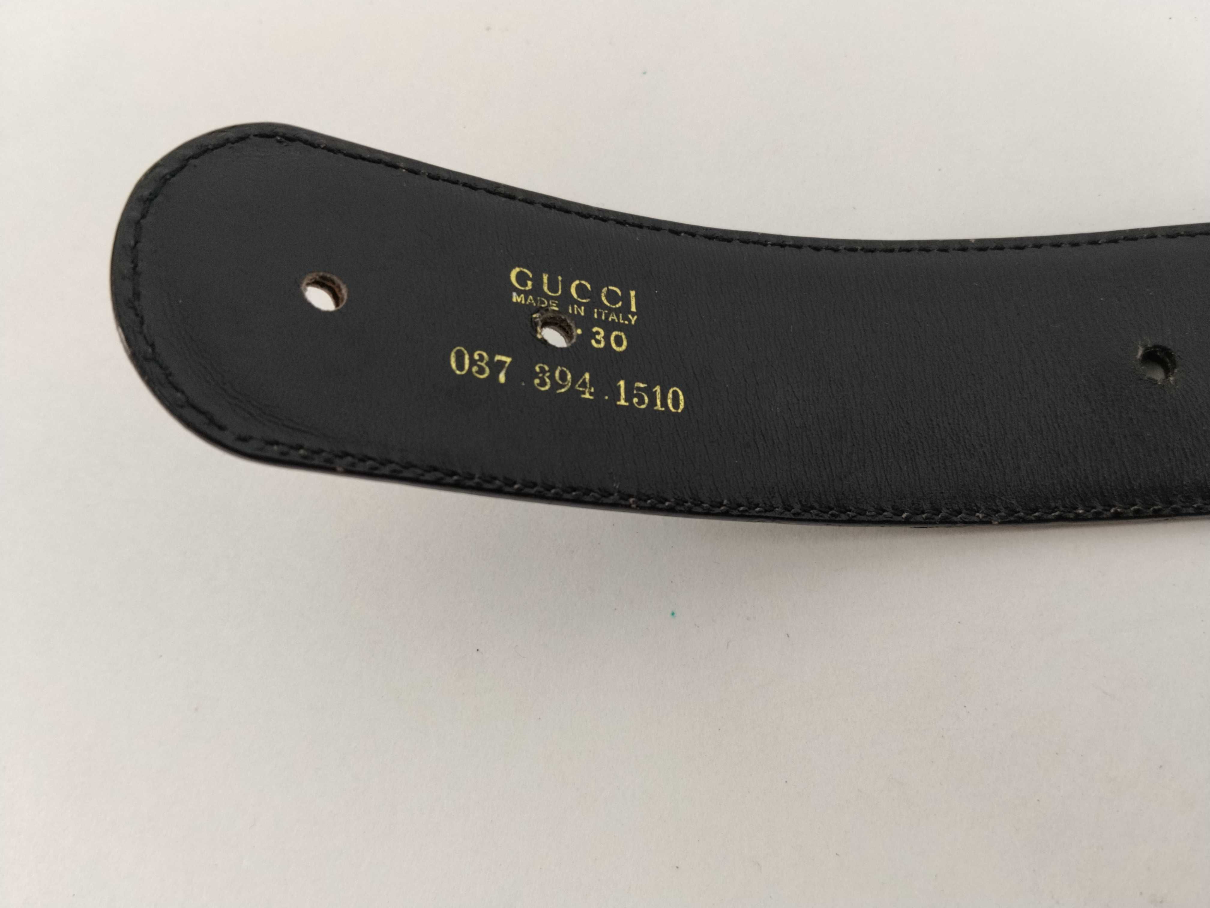 Black Leather GG Logo Belt — view 5
