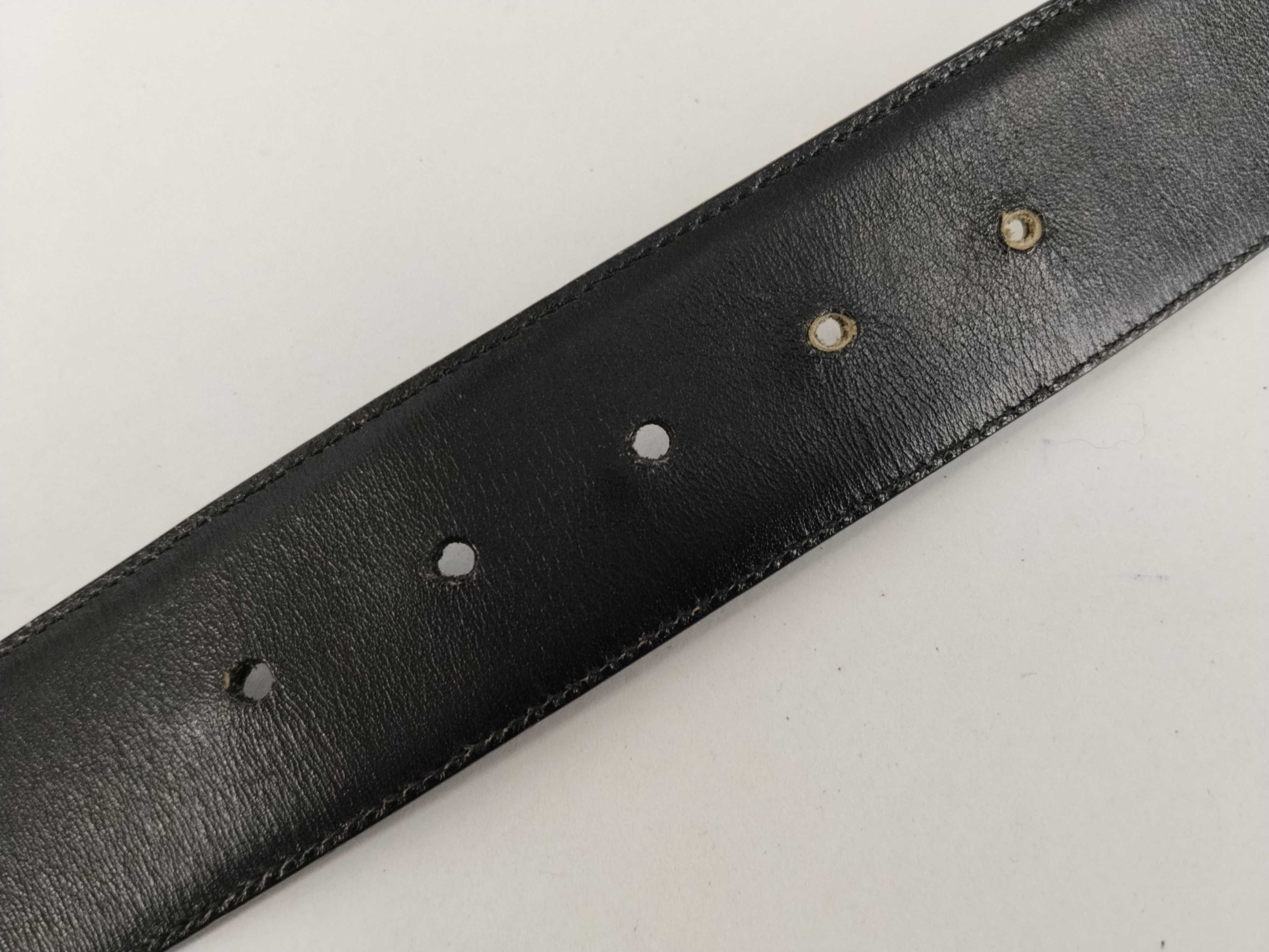 Black Leather GG Logo Belt — view 6