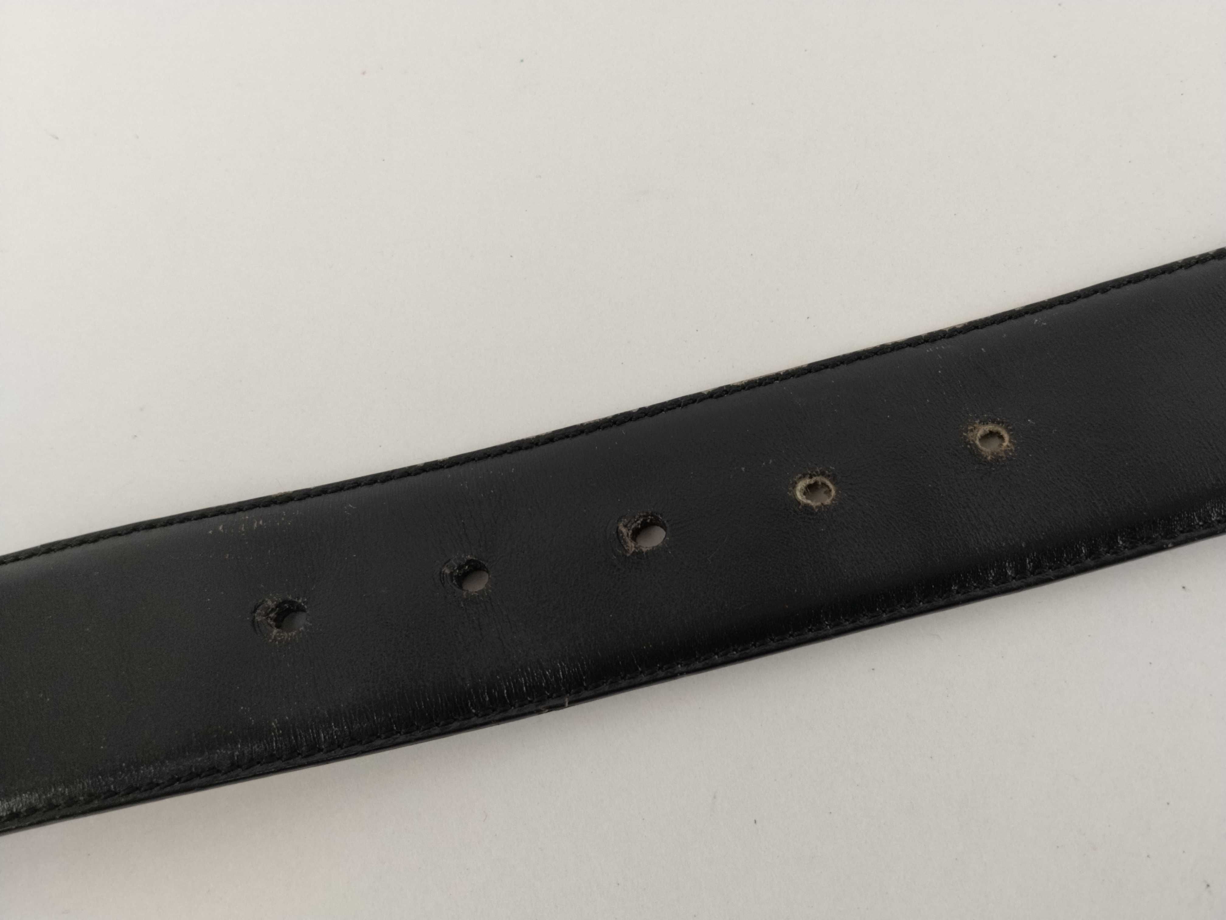 Black Leather GG Logo Belt — view 7