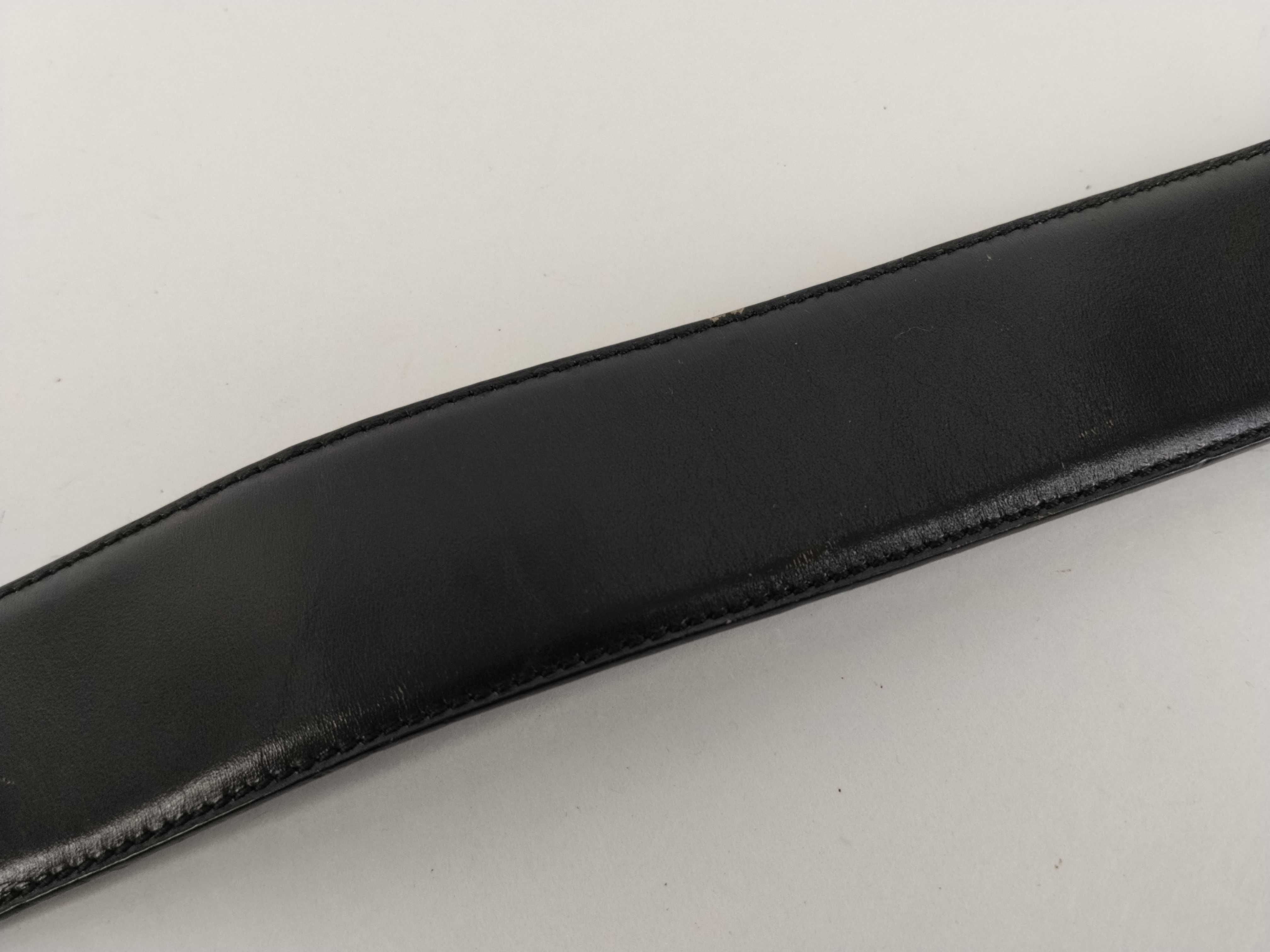 Black Leather GG Logo Belt — view 8