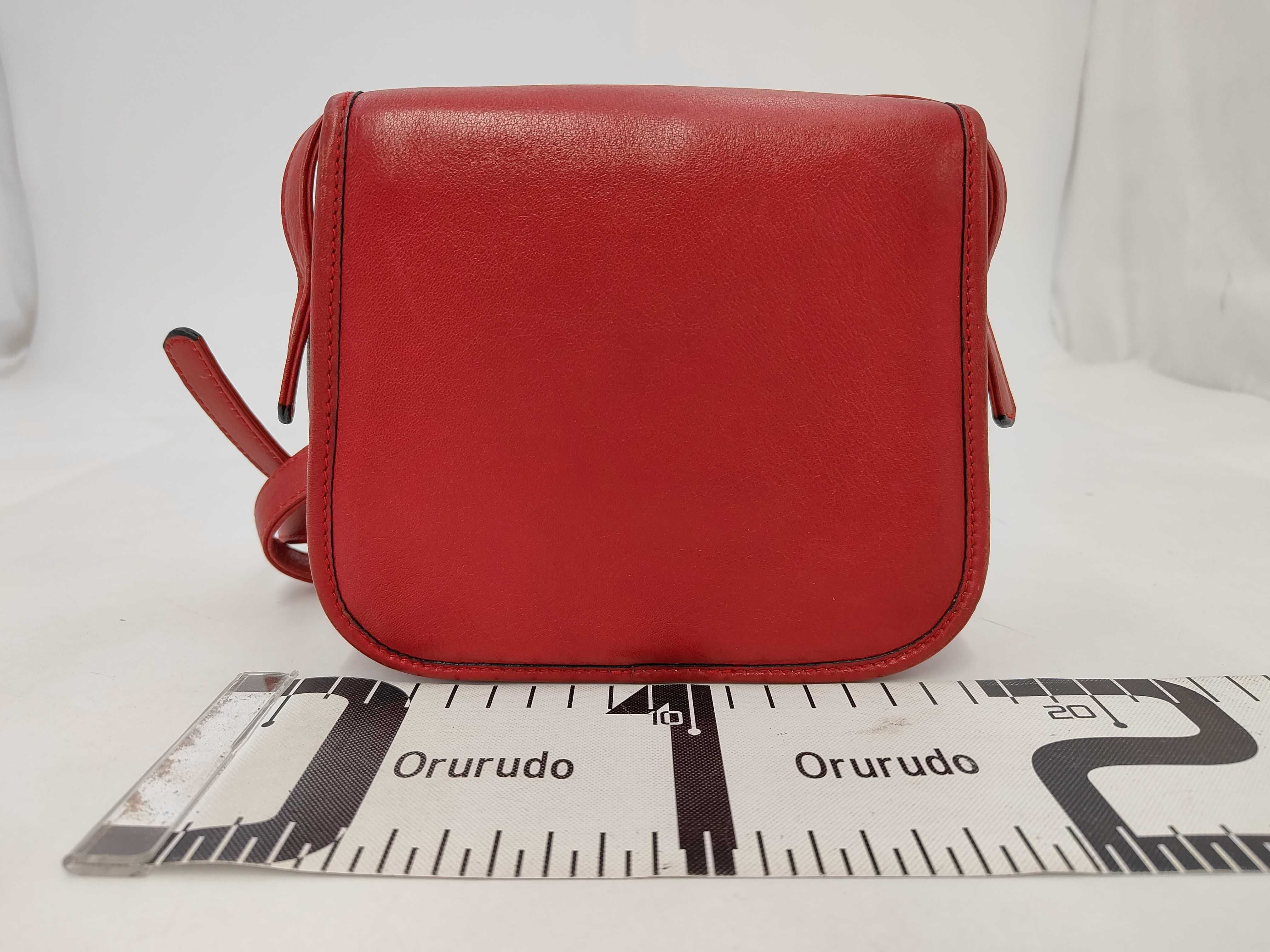 Leather Mini Shoulder Bag (Red) — view 2