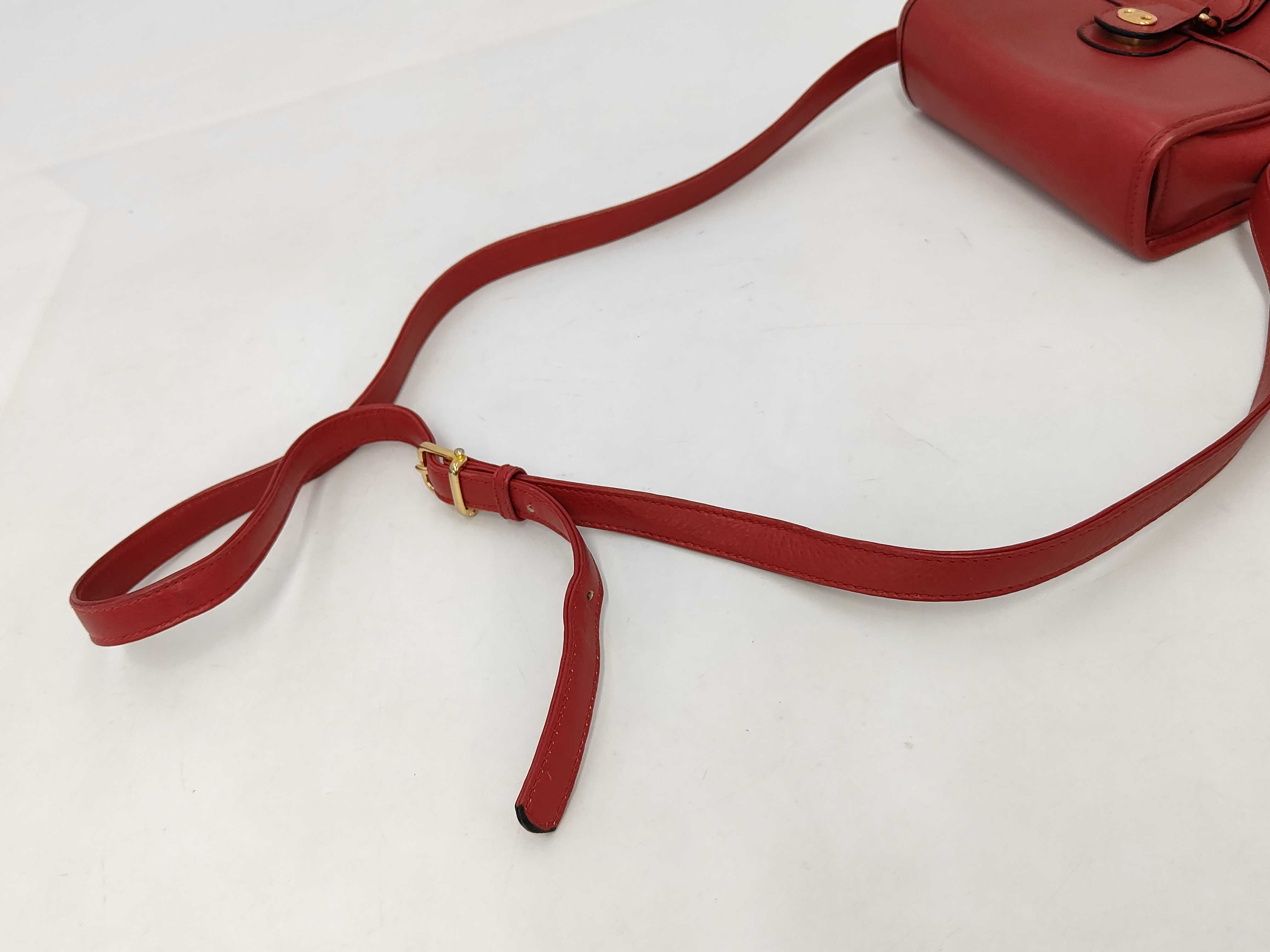 Leather Mini Shoulder Bag (Red) — view 3