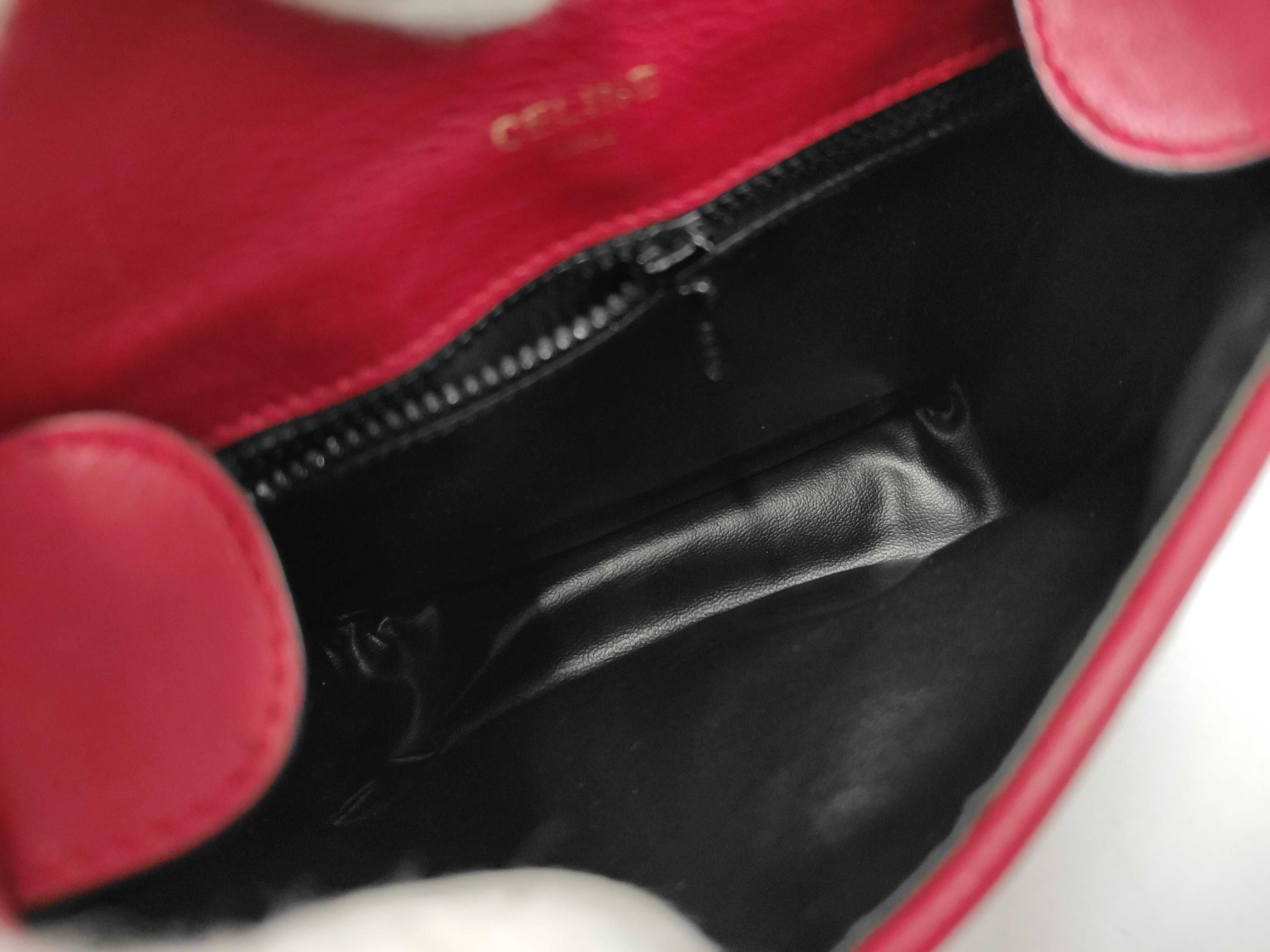 Leather Mini Shoulder Bag (Red) — view 8